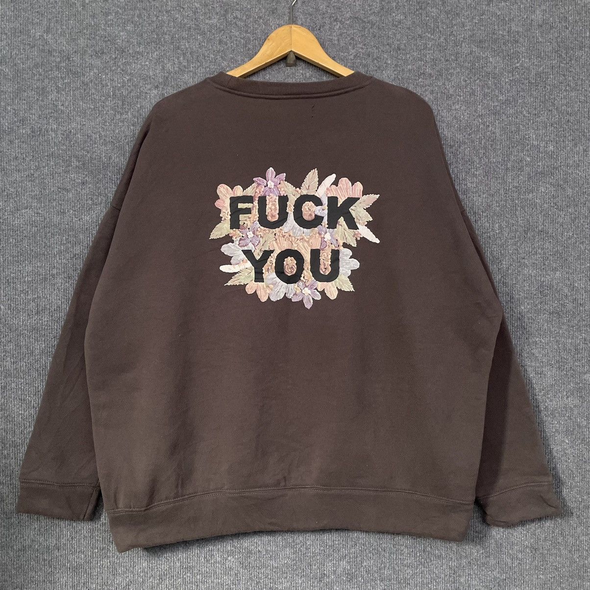 Hysteric Glamour × If Six Was Nine × Japanese Brand Unrelaxing Design FUCK YOU Oversize Baggy Crewneck Size US XL / EU 56 / 4 - 1 Thumbnail