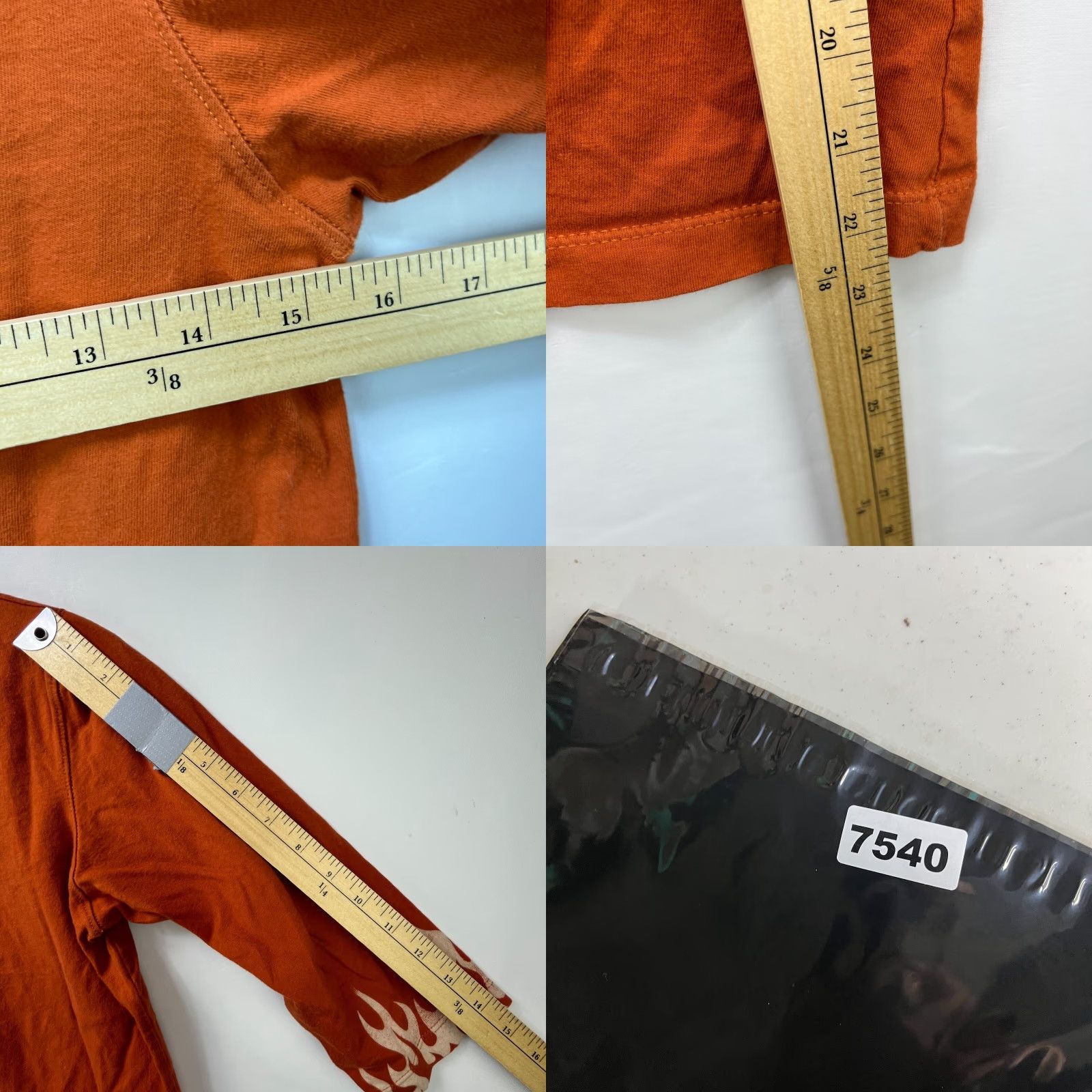 Harley Davidson VINTAGE Harley-Davidson Flames T-Shirt Womens M Orange 90s Size M / US 6-8 / IT 42-44 - 8 Thumbnail