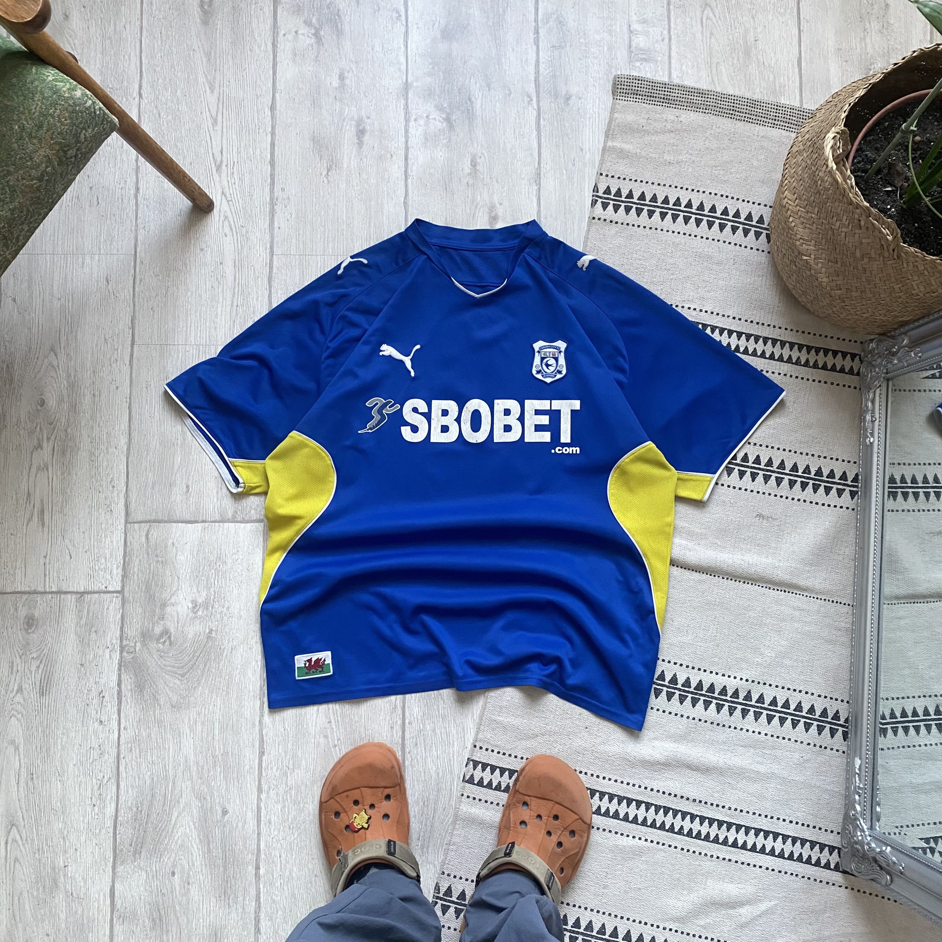 Umbro ⚽️ Vintage Blockore Cardiff City FC jersey Football Size US L / EU 52-54 / 3 - 1 Thumbnail