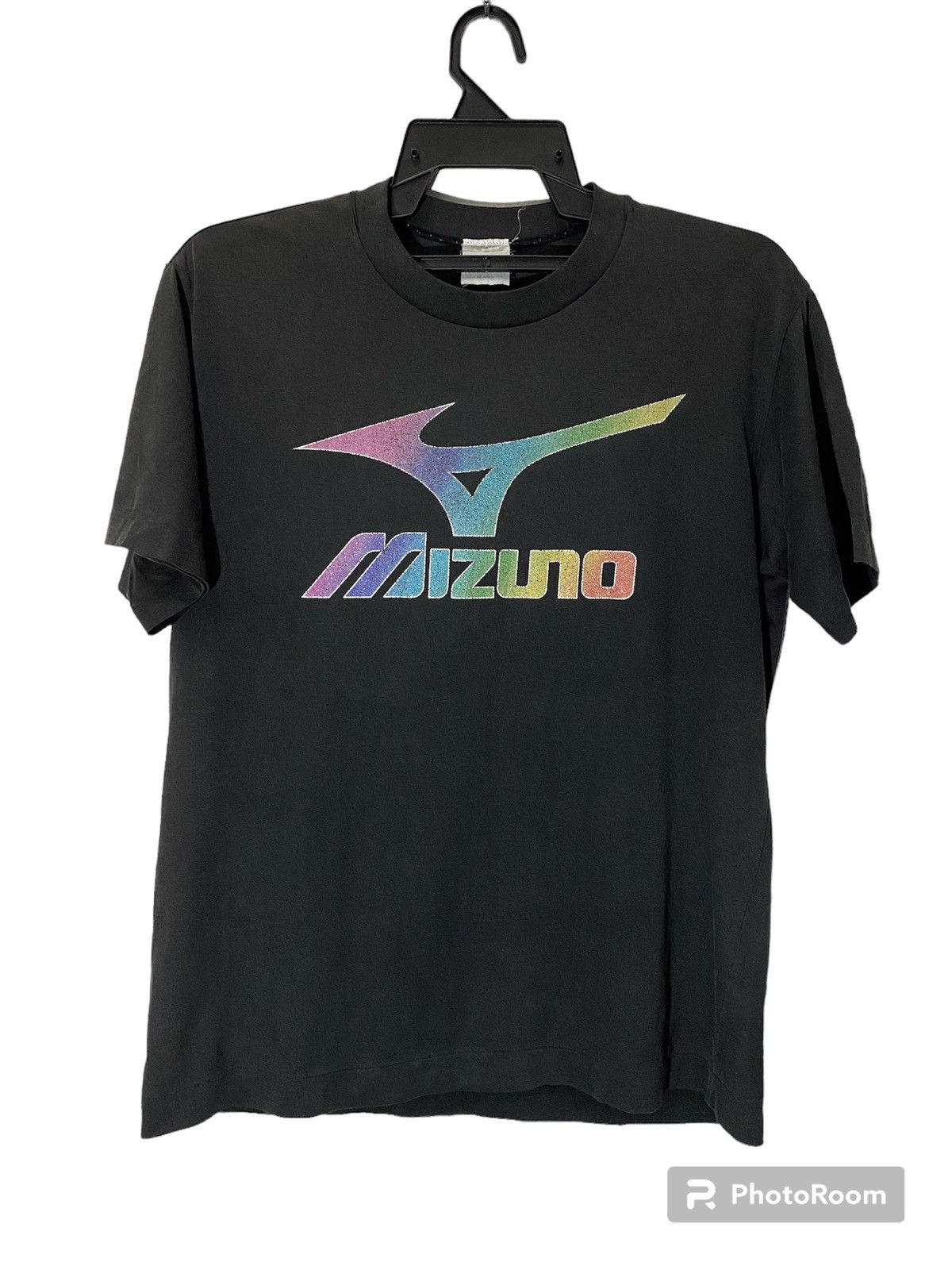 image of Mizuno Printed Big Logo in Black, Men's (Size Medium)