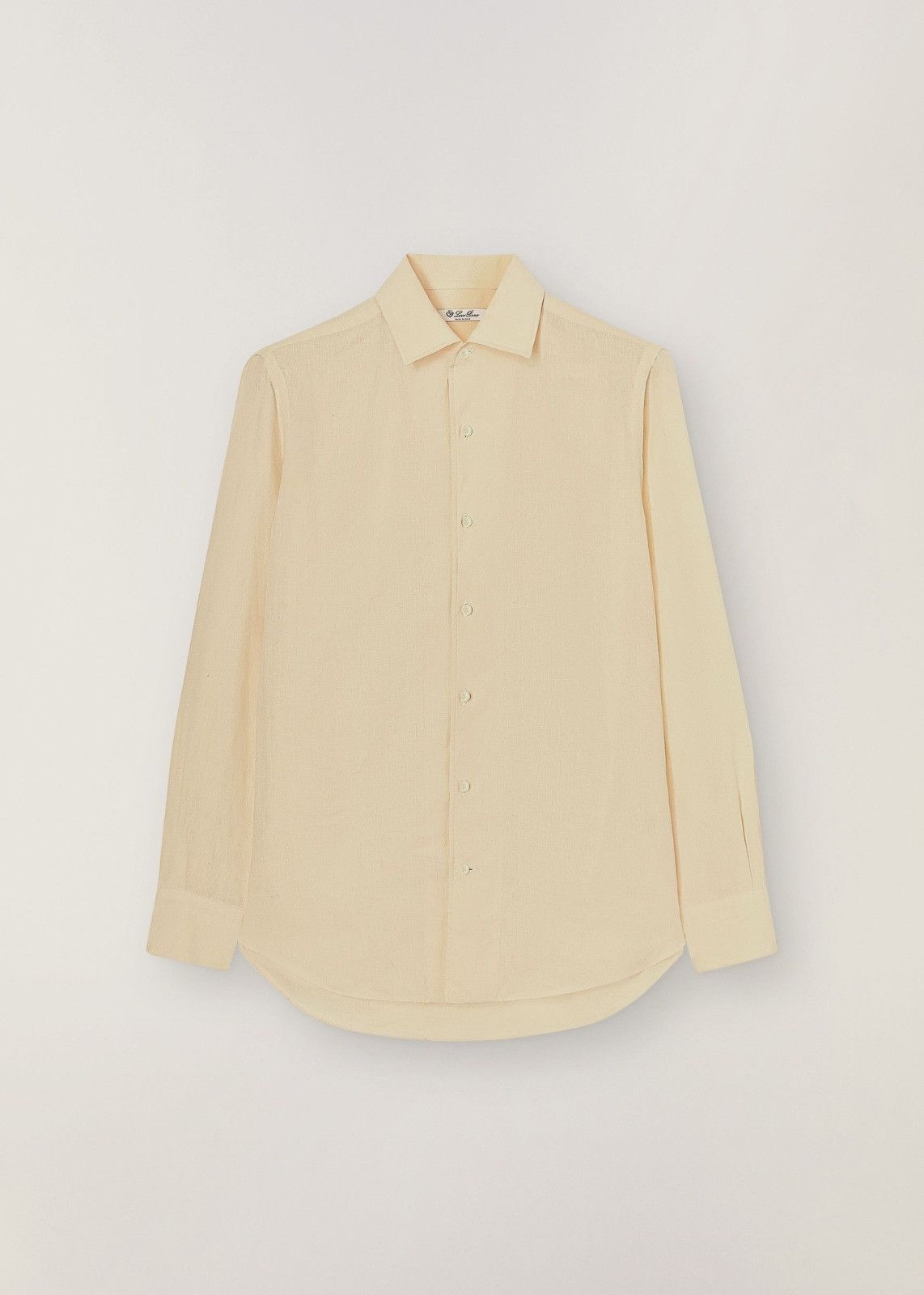 o1loc1c0124 Cotton Voile Shirt in Light Yellow