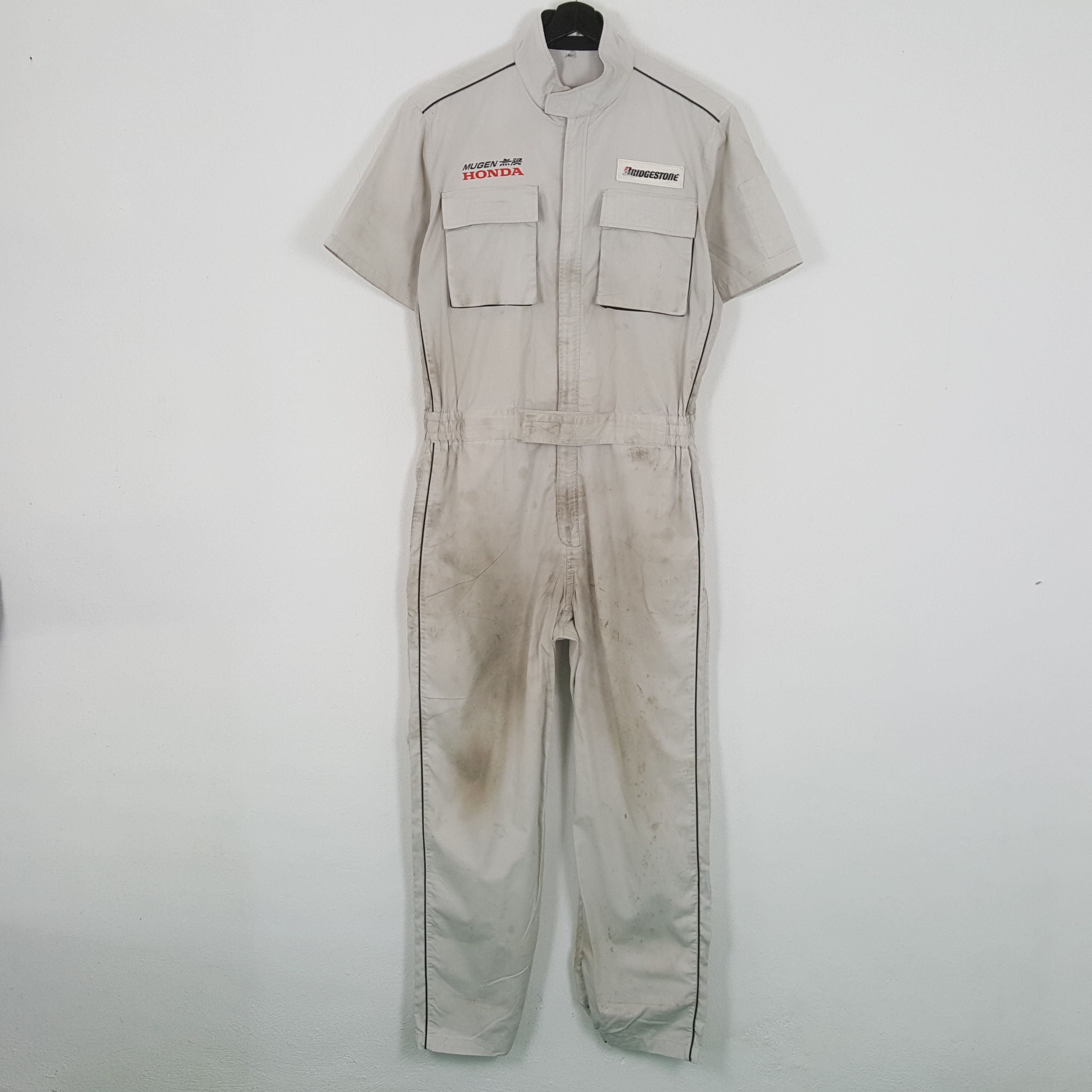 Vintage BRIGESTONE X MUGEN HONDA Custom Art Coverall Jacket Size US L / EU 52-54 / 3 - 4 Thumbnail