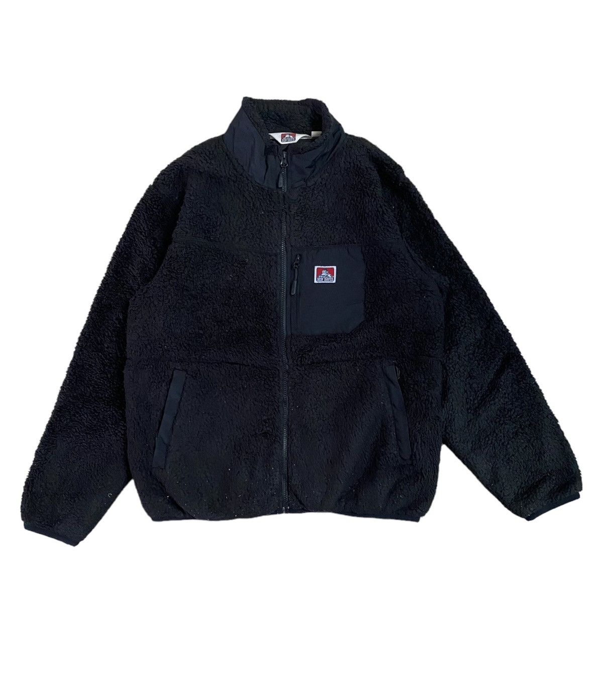 image of Ben Davis Retro X Deep Pile Sherpa Fleece in Black, Men's (Size Large)
