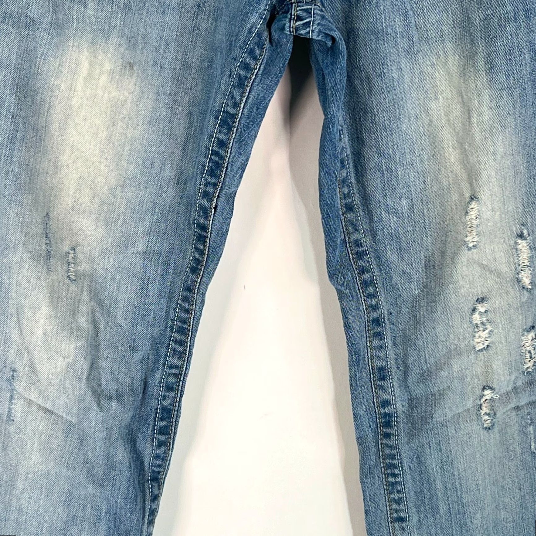 Vintage VINTAGE Urban Pipeline Mens Jeans Straight Leg Slim Fit 32X34 Blue Distressed Cotton Fall Size US 32 / EU 48 - 5 Thumbnail