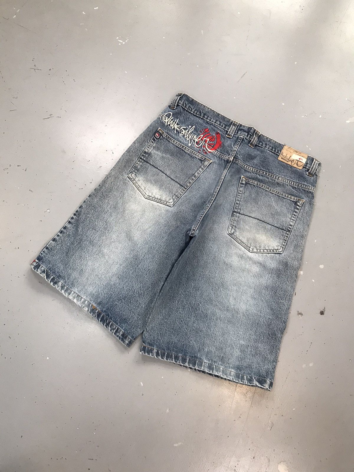 Dickies × Vintage Vintage quick silver SpellOut embroidered denim jort Size US 38 / EU 54 - 6 Thumbnail