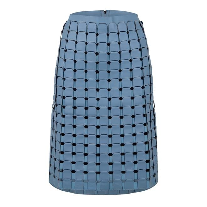 Bottega Veneta Bottega Veneta Bv Leather Skirt in Blue Size 28" / US 6 / IT 42 - 1 Thumbnail