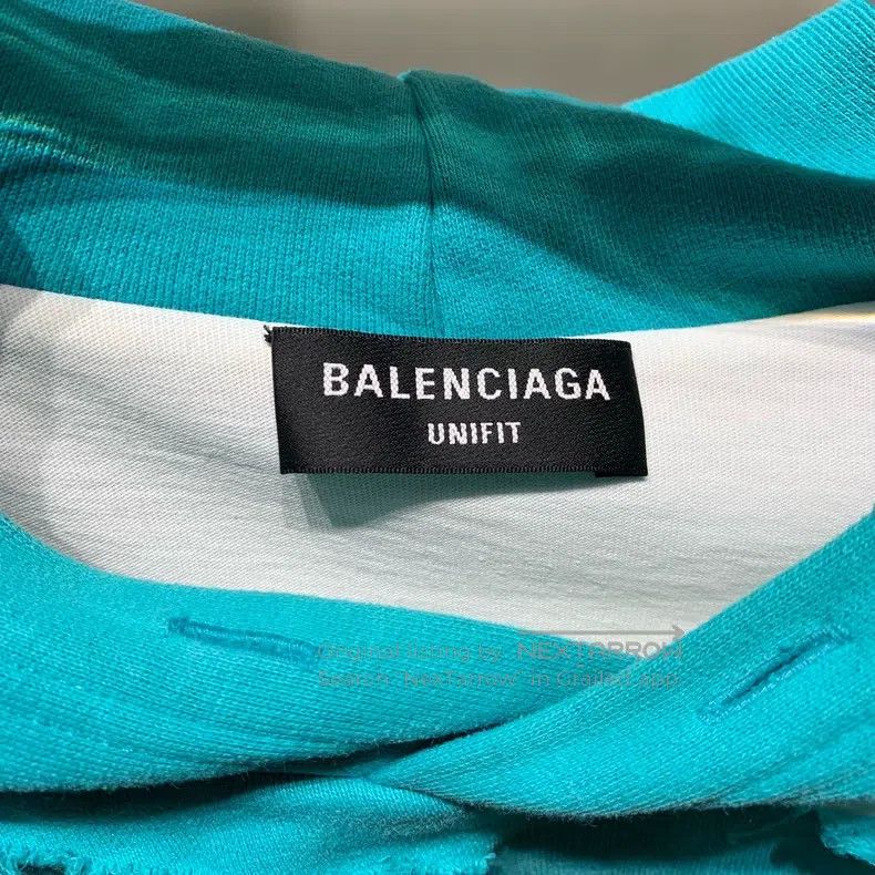 Balenciaga Balenciaga Alphabet Print Hole Hoodie Sweatshirt Size US S / EU 44-46 / 1 - 2 Thumbnail
