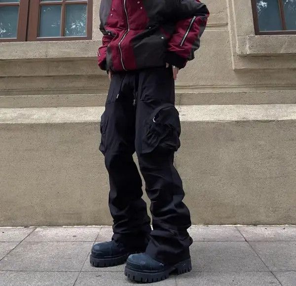 VIBE Vintage pleated multi-pocket nylon cargo trousers Size US 34 / EU 50 - 8 Thumbnail