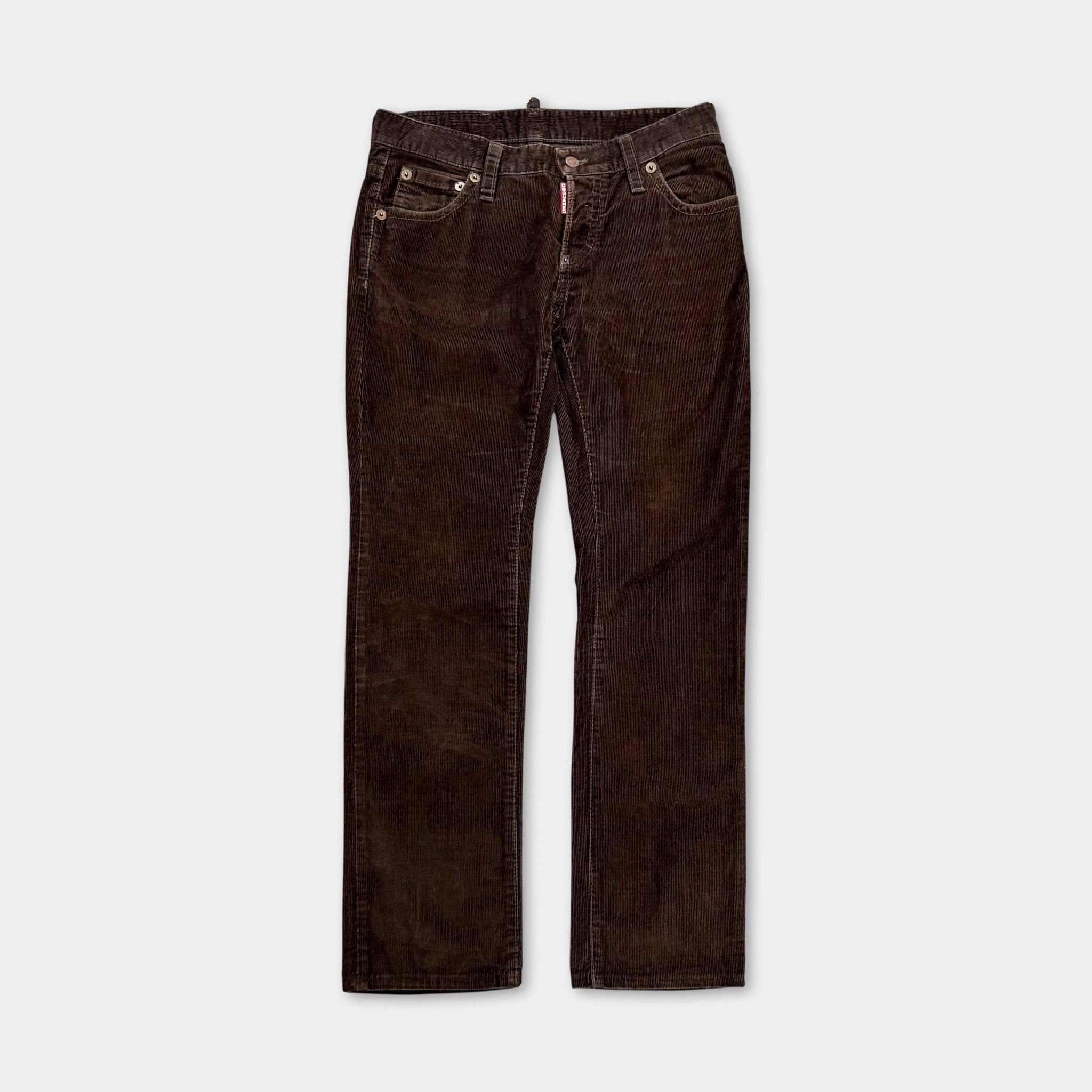 Dsquared2 Dsquared2 Lord Corduroy Brown Pants Size US 28 / EU 44 - 1 Thumbnail
