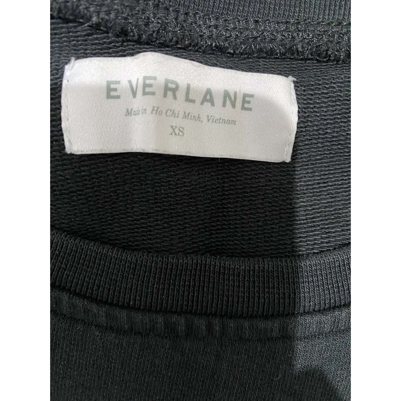 Everlane Everlane black Sweatshirt Sweater Top Cotton size XS A001361 Size XS / US 0-2 / IT 36-38 - 3 Thumbnail
