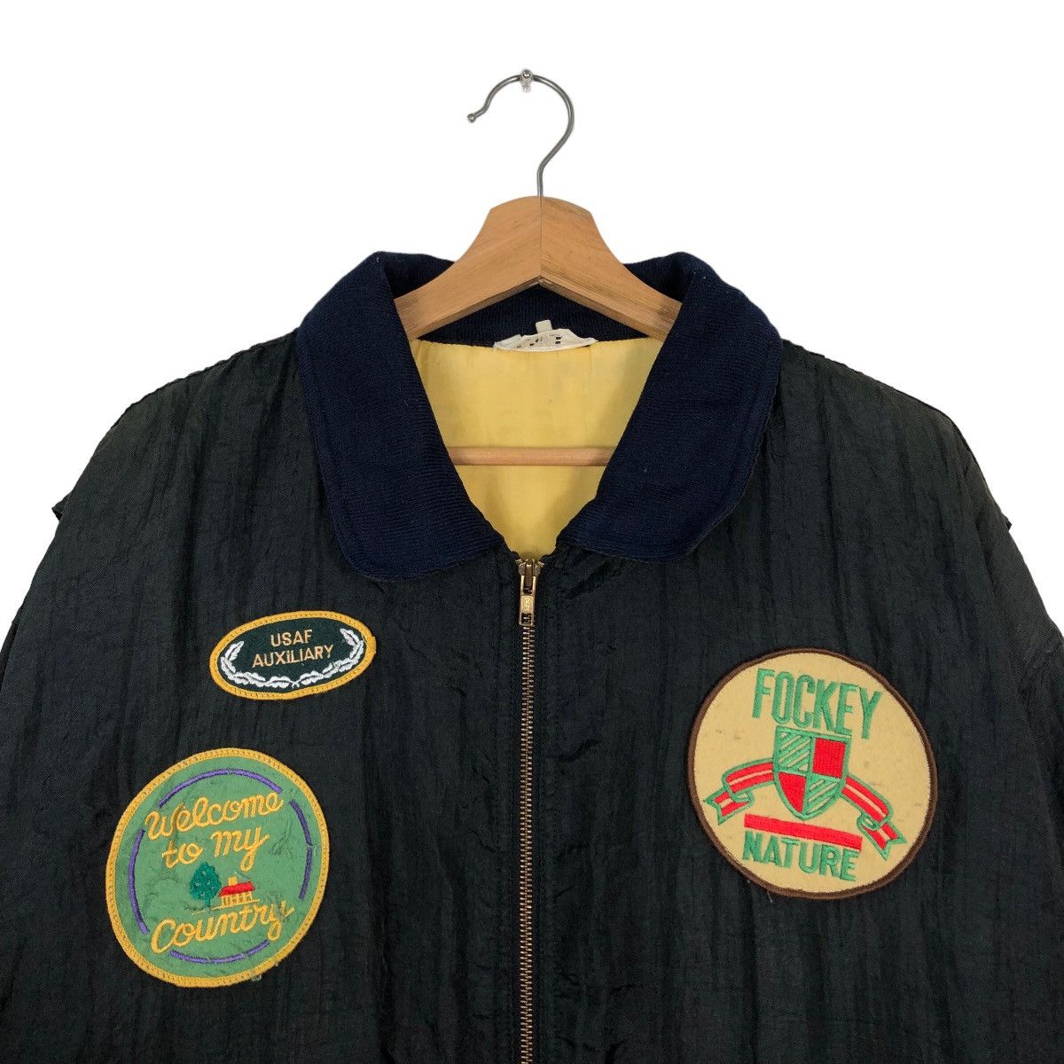 Japanese Brand 🔥90’s VintageBomber Jacket Fockey Nature Big Logo Team Size US M / EU 48-50 / 2 - 3 Thumbnail