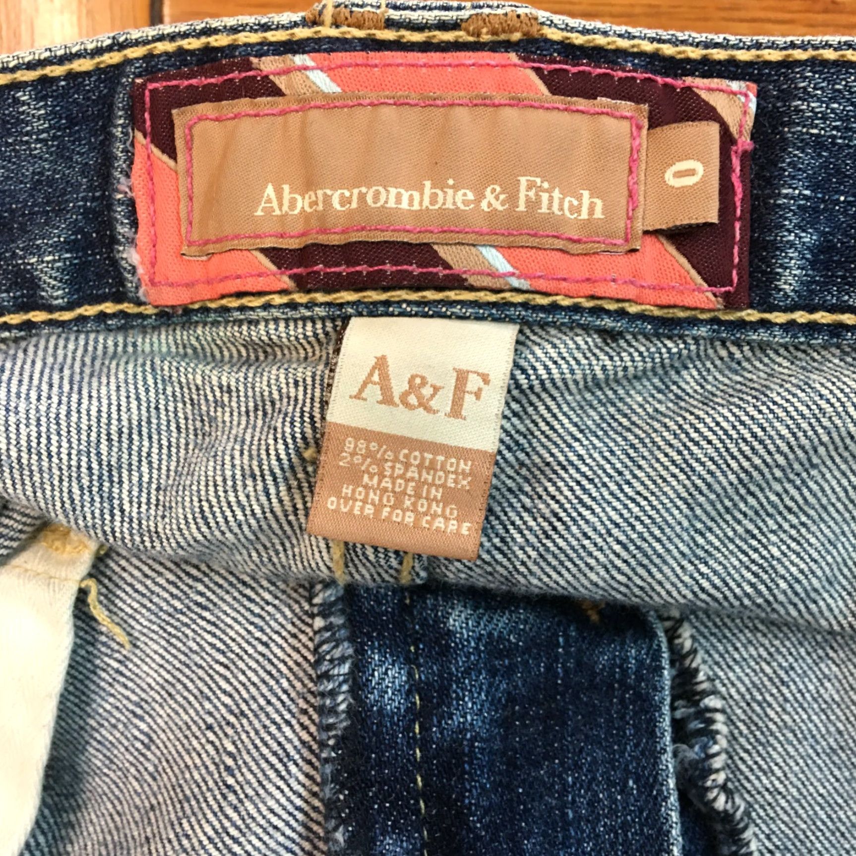 Abercrombie & Fitch VINTAGE Abercrombie & Fitch Womens Jeans Straight Denim 5-Pocket Regular Low Rise Blue Size 0 30x25 Size 25" / US 0 / IT 36 - 4 Thumbnail