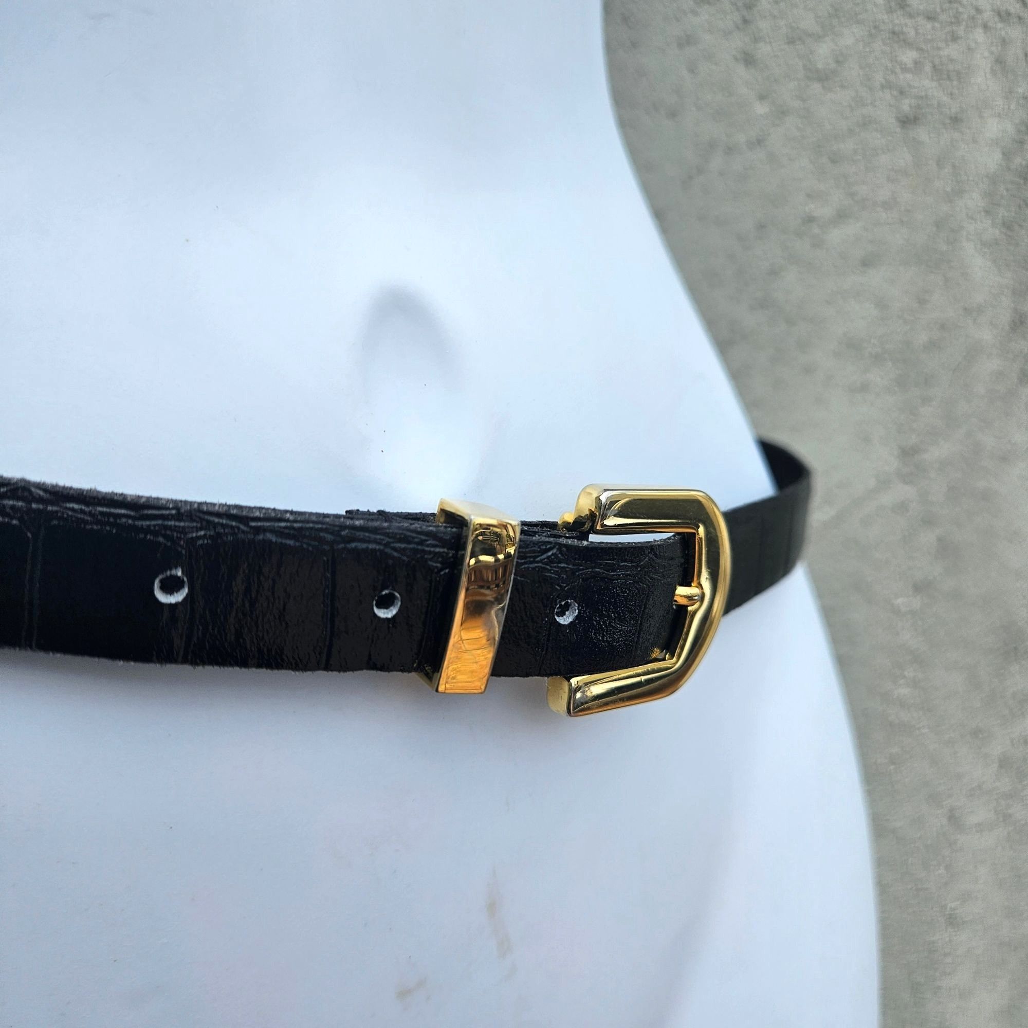 Vintage Vintage 80s 90s Cipriani Black Italian Alligator Calfskin Be Size ONE SIZE - 13 Thumbnail