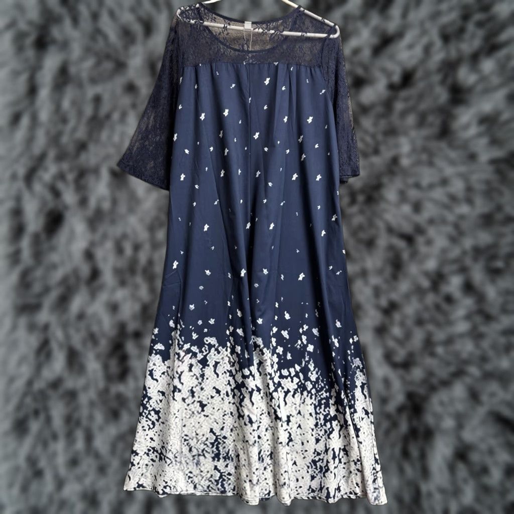 Vintage VINTAGE Whimsigoth Maxi Dress XL Ombre Lace Flowy Artsy Gradient Dreamy Festival Women Size XL / US 12-14 / IT 48-50 - 1 Thumbnail