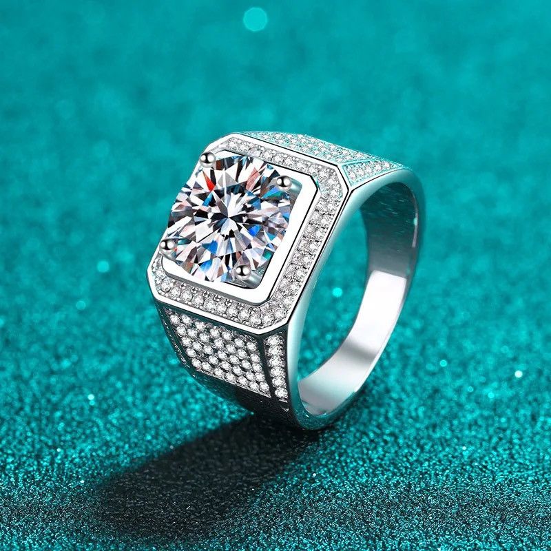 Other 2 Carat D Color Moissanite Ring Luxury Bands S925 Silver Size ONE SIZE - 4 Thumbnail