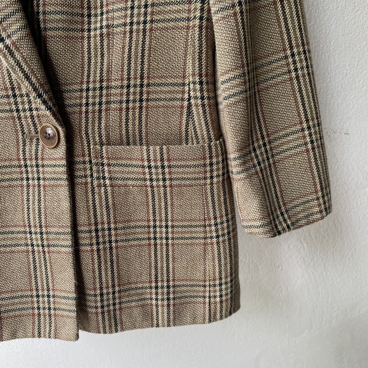 Burberry Burberrys Brown Plaid Double-Breasted Blazer Size L / US 10 / IT 46 - 4 Thumbnail