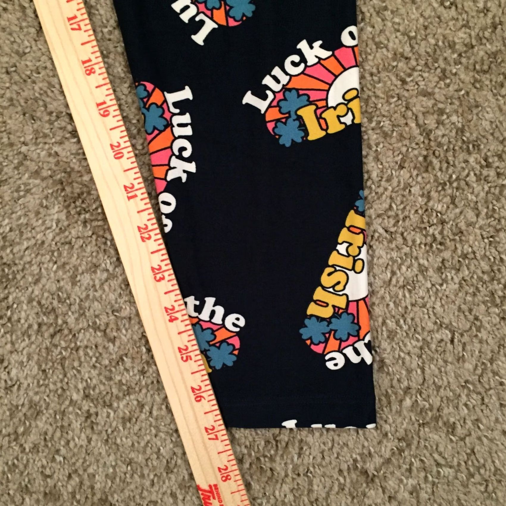 Vintage LuLaRoe Leggings Tall & Curvy TC Blue Luck Of The Irish NWOT Size 24" / US 00 / IT 34 - 5 Thumbnail
