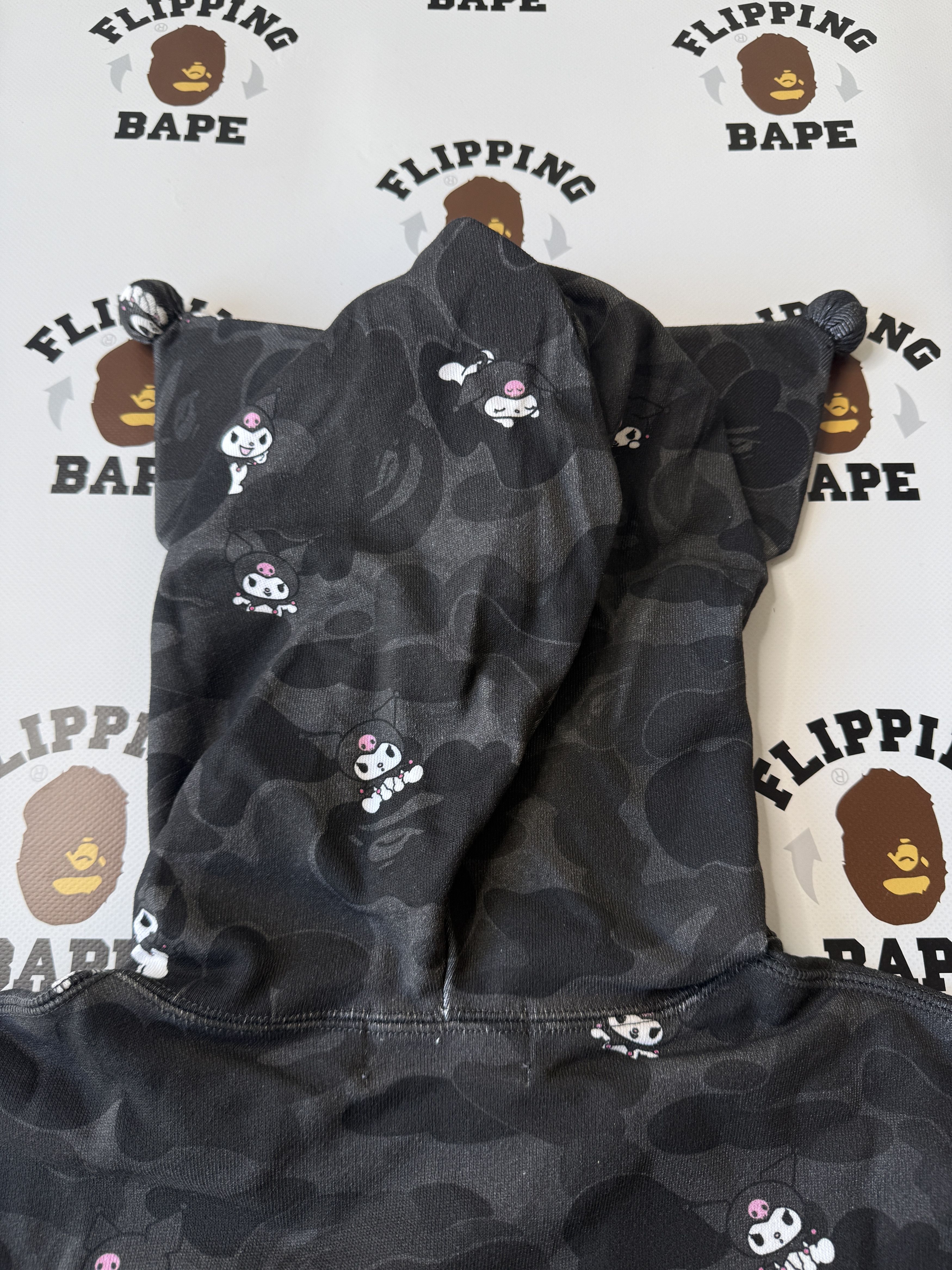 BAPE X KUROMI CAMO FULL ZIP HOODIE