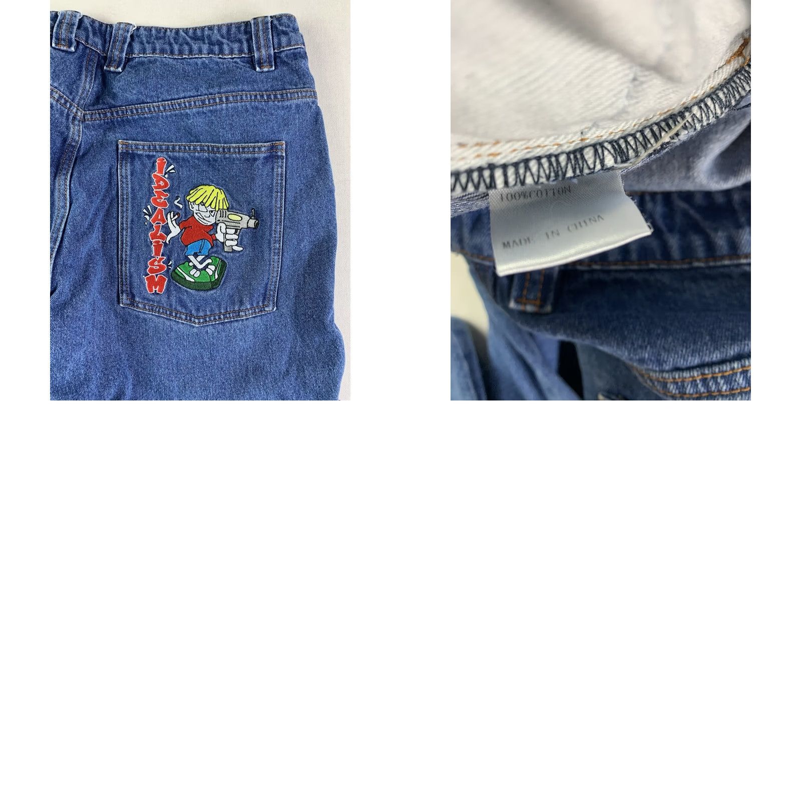 Denime VINTAGE idealism jeans og denim Mens XL Blue Baggy Skater 90s Grunge 36x33 Mens Jeans Size US 36 / EU 52 - 8 Thumbnail