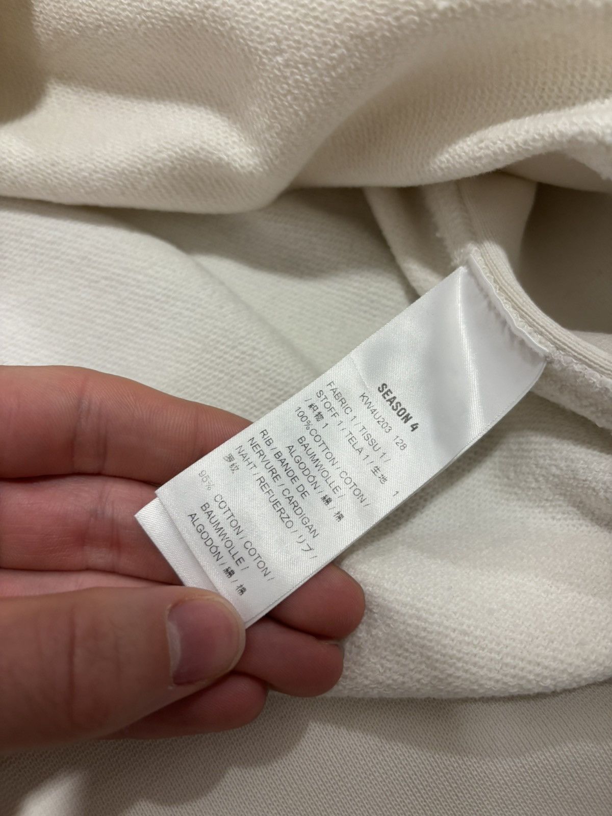 Yeezy Yeezy season 4 Milk Boxy Crewneck Sweatshirt Off White Size US M / EU 48-50 / 2 - 8 Thumbnail