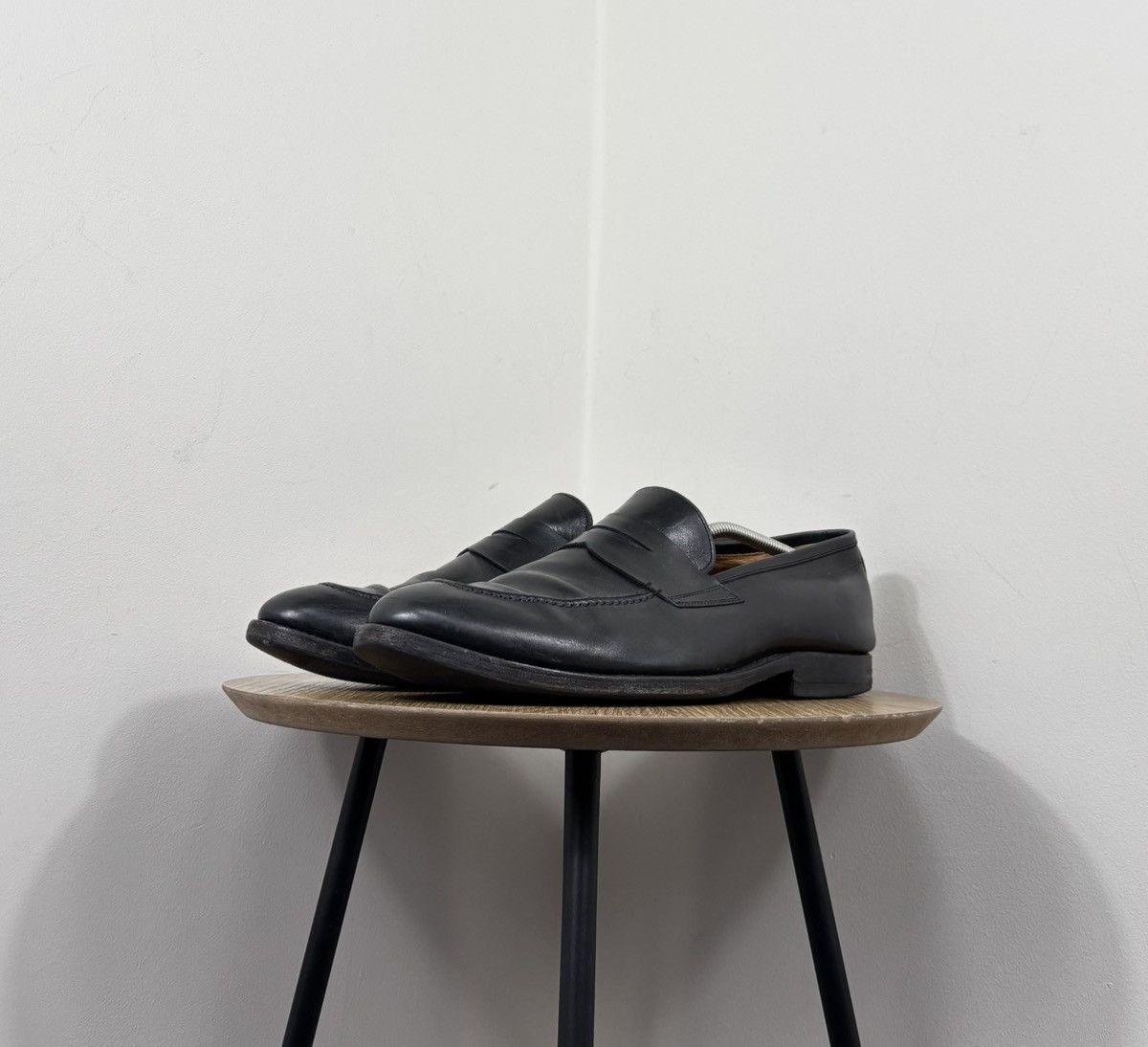 Other Prime Shoes Handmade Imola Men’s Black Leather Penny Loafers Size US 12 / EU 45 - 8 Thumbnail