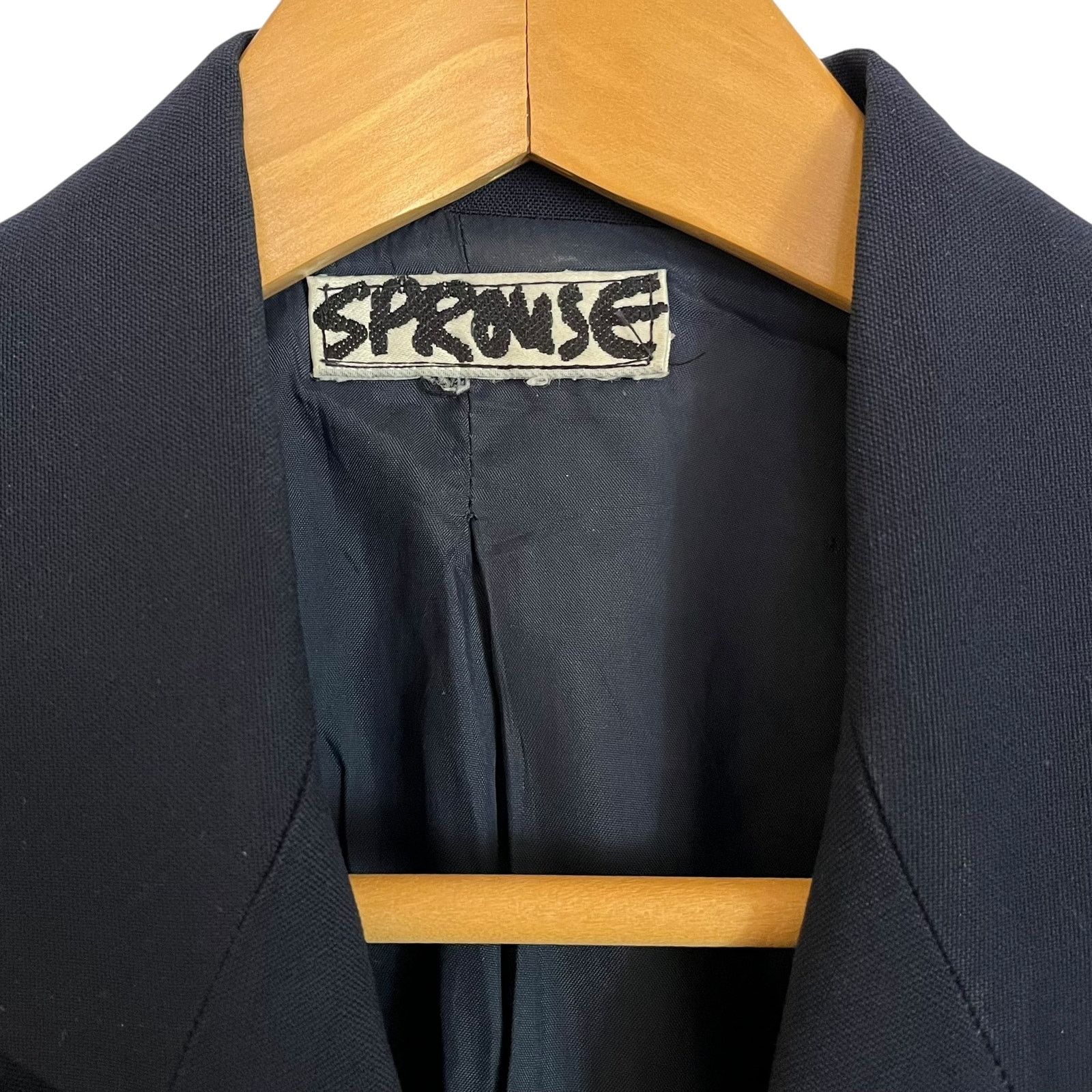 Stephen Sprouse × Vintage RARE Stephen Sprouse Archival Navy Blue Blazer Jacket Size S / US 4 / IT 40 - 4 Thumbnail