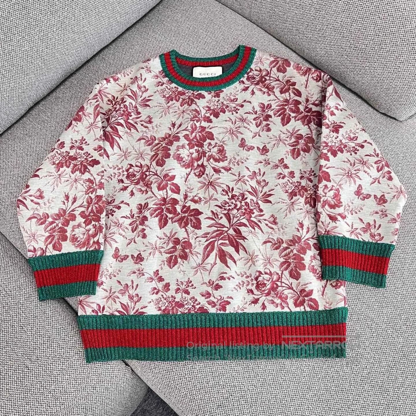 gucci floral pattern sweatshirt size M.