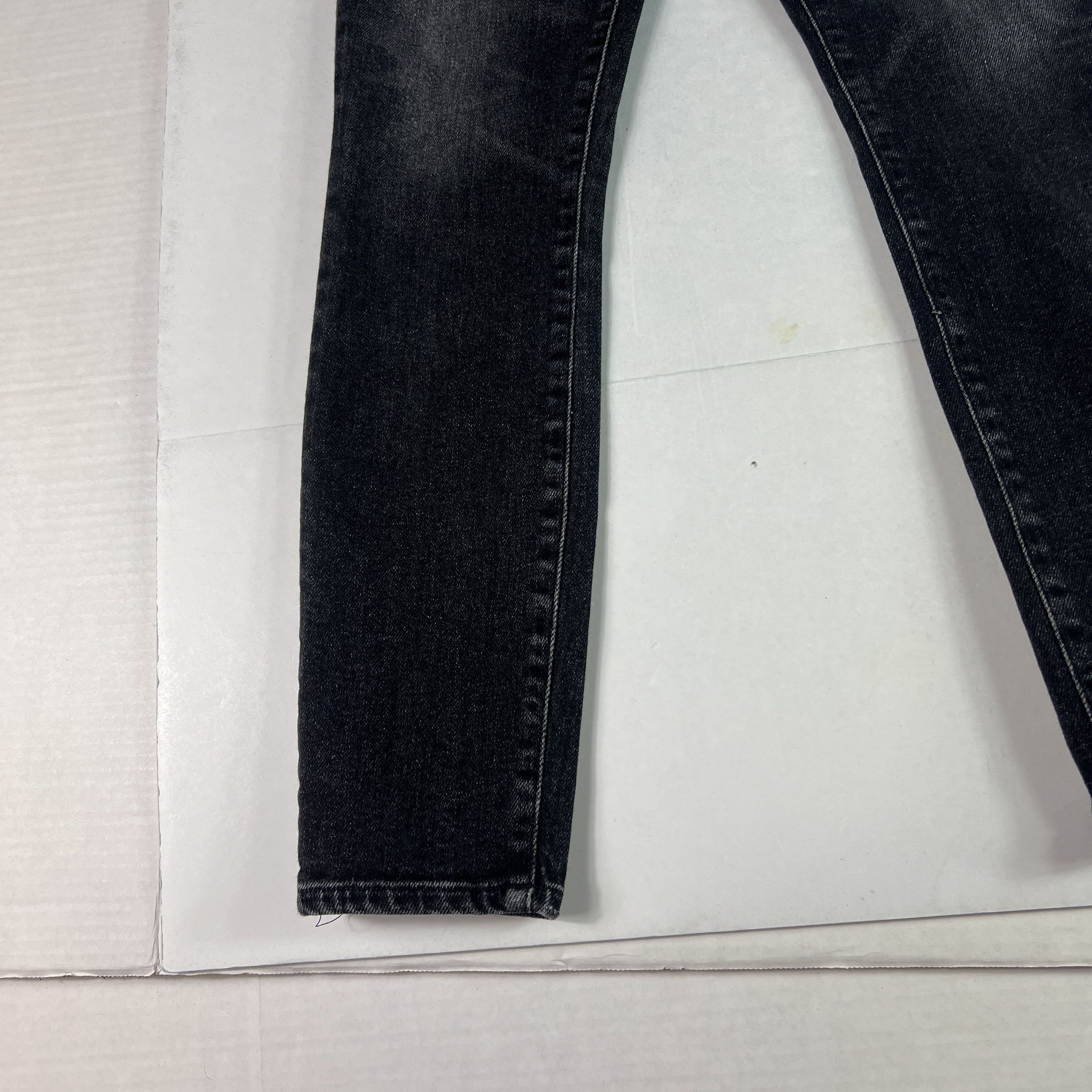 Agolde AGOLDE Jean Pinch Waist High Rise Skinny Black Stretch Denim Size 25" / US 0 / IT 36 - 6 Thumbnail