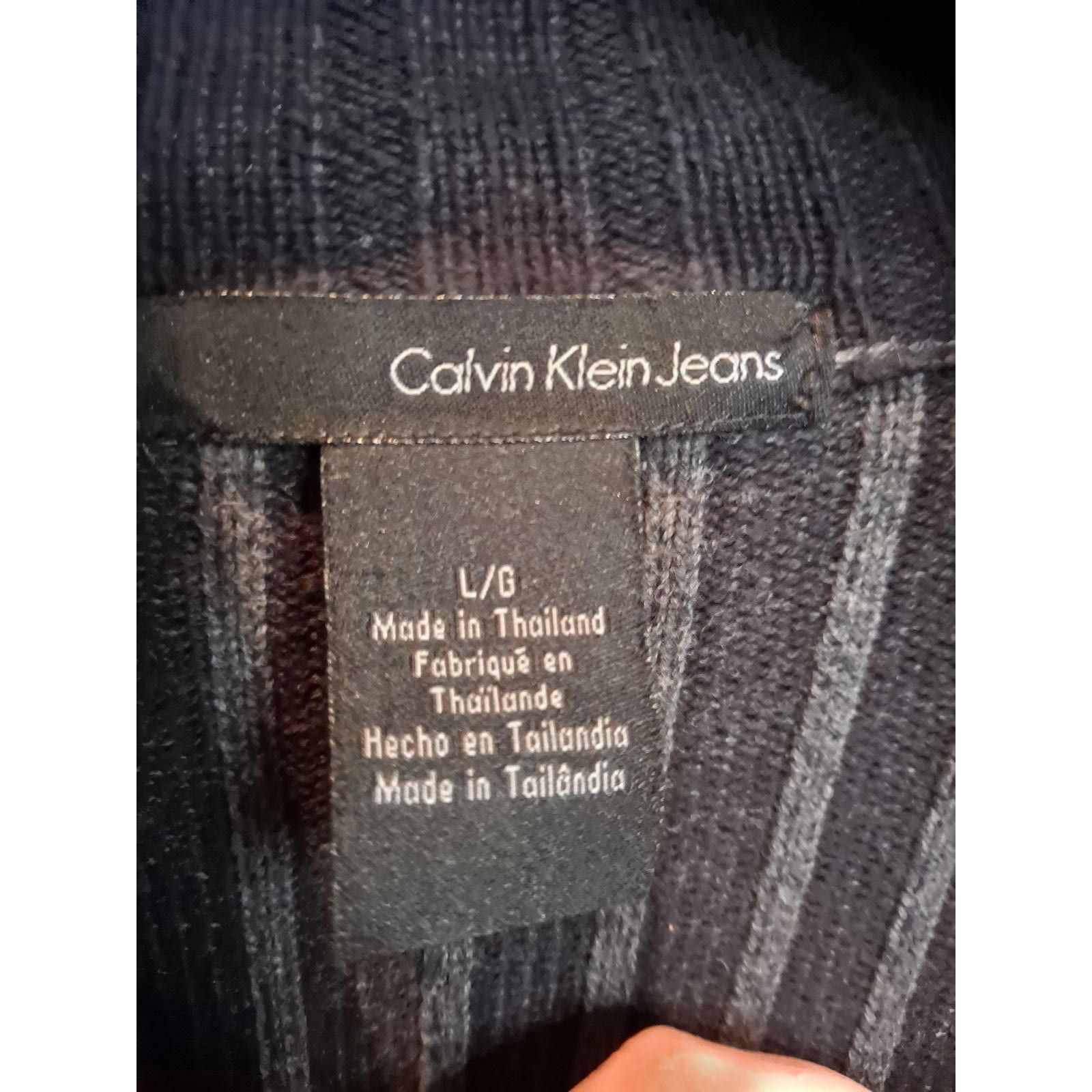 Calvin Klein Calvin Klein Jeans Full Zip Sweater with Front Pockets Size Size US L / EU 52-54 / 3 - 3 Thumbnail