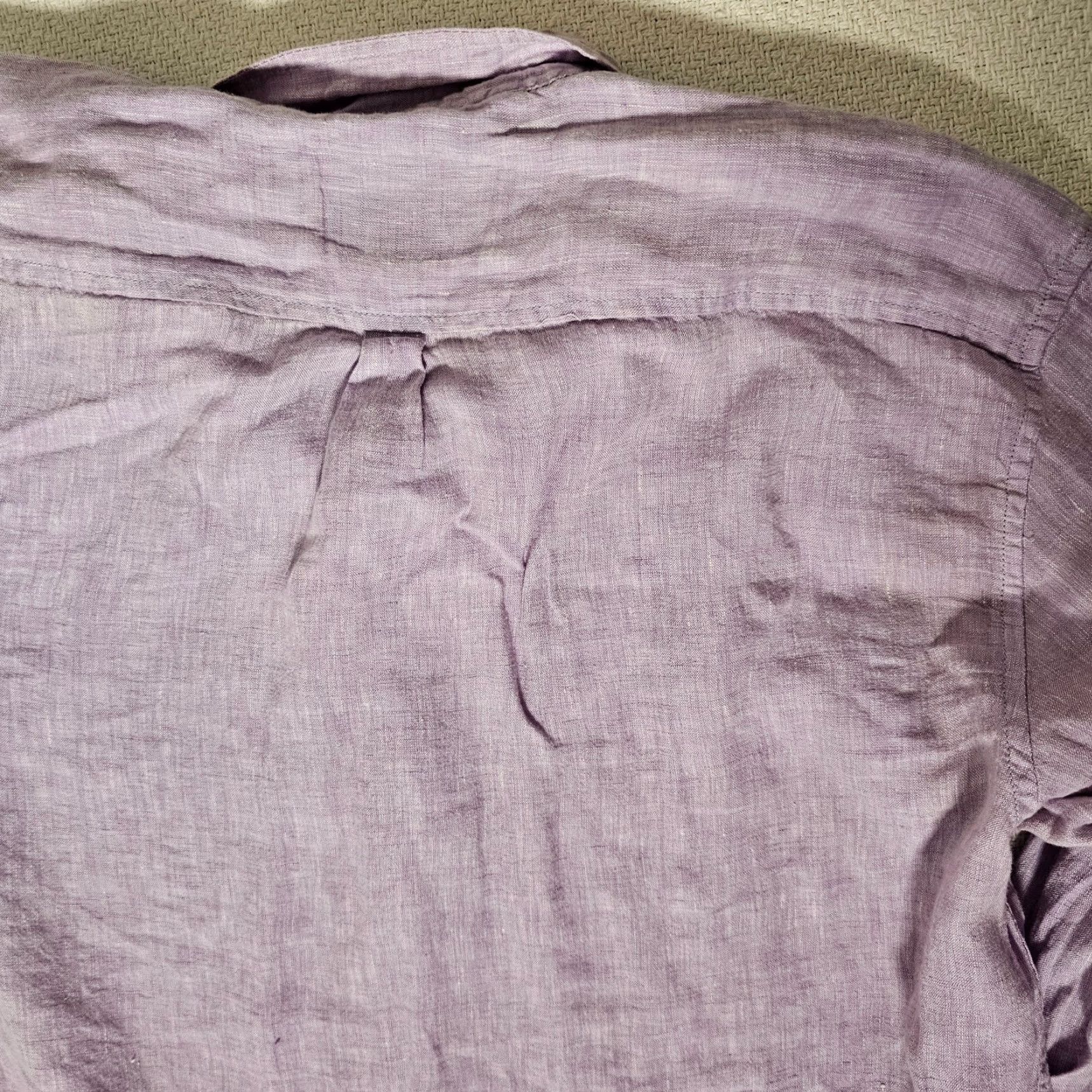 Vintage Report Collection Shirt Adult XL Purple Linen Button-Down Long Sleeve Mens Size US XL / EU 56 / 4 - 8 Thumbnail