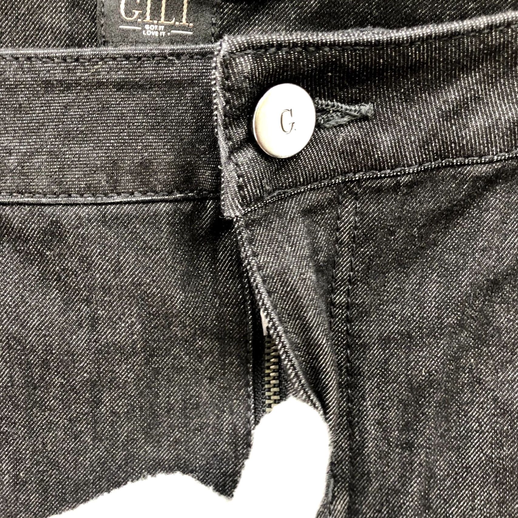 Vintage G.I.L.I. Skinny Jeans 22W Black Stretch Zip Ankle High Rise Womens Size 40" / US 18 - 6 Thumbnail