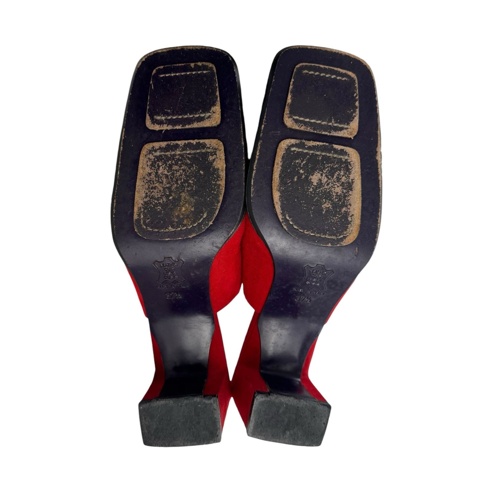 Fendi Fendi Vintage Red Suede Heels Size US 7.5 / IT 37.5 - 8 Thumbnail