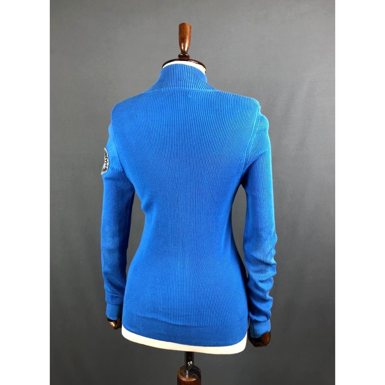 Vintage Bikkembergs Full Zip Top Cotton Blue Women M Regular Fit Shirt XS? Size M / US 6-8 / IT 42-44 - 3 Thumbnail
