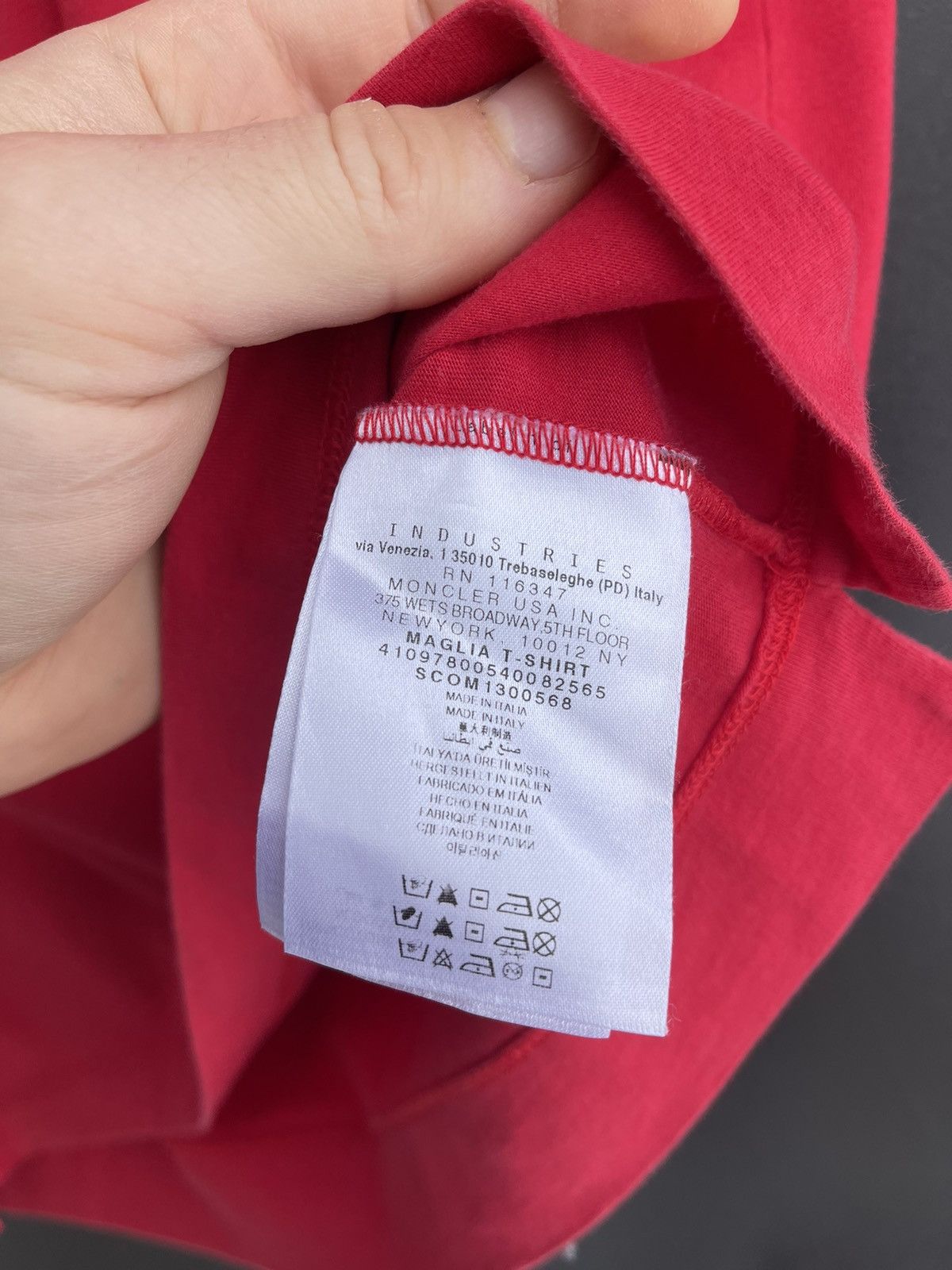 Moncler Grenoble Moncler Grenoble Women's Red T-Shirt - Made in Italy Size L / US 10 / IT 46 - 6 Thumbnail