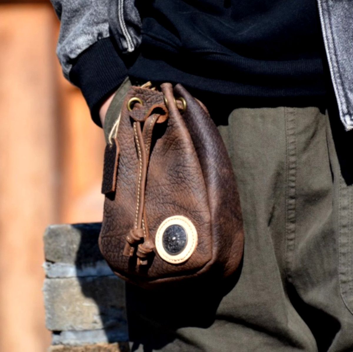 Designer × Japanese Brand × Vintage Stunning Vintage Hippie Leather Bag Streetwear Punk Rave Size ONE SIZE - 5 Thumbnail