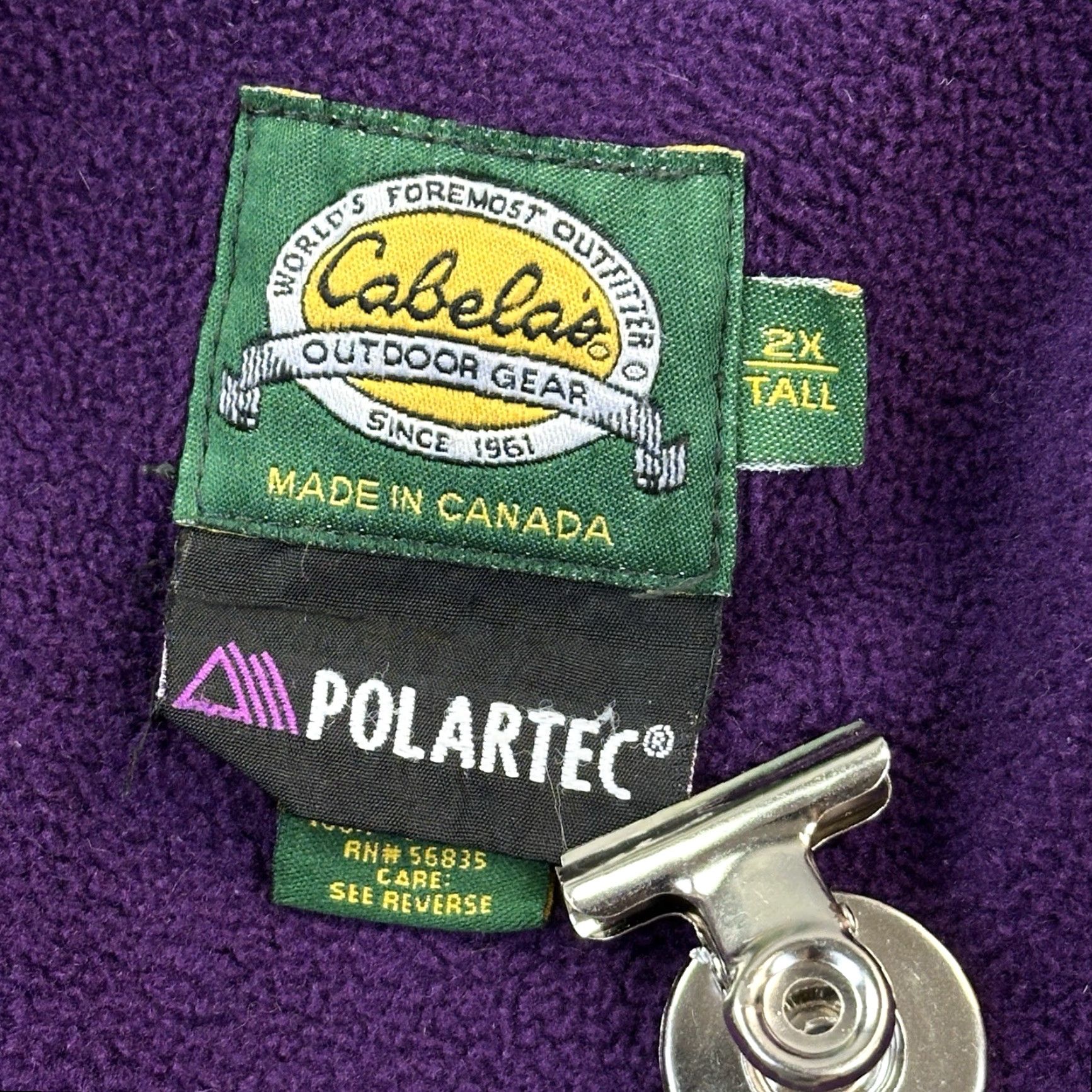Vintage VINTAGE Cabela's Jacket Mens 2XLT Teal Purple Polartec Fleece Lined Outdoor Jacket Size US XXL / EU 58 / 5 - 6 Thumbnail
