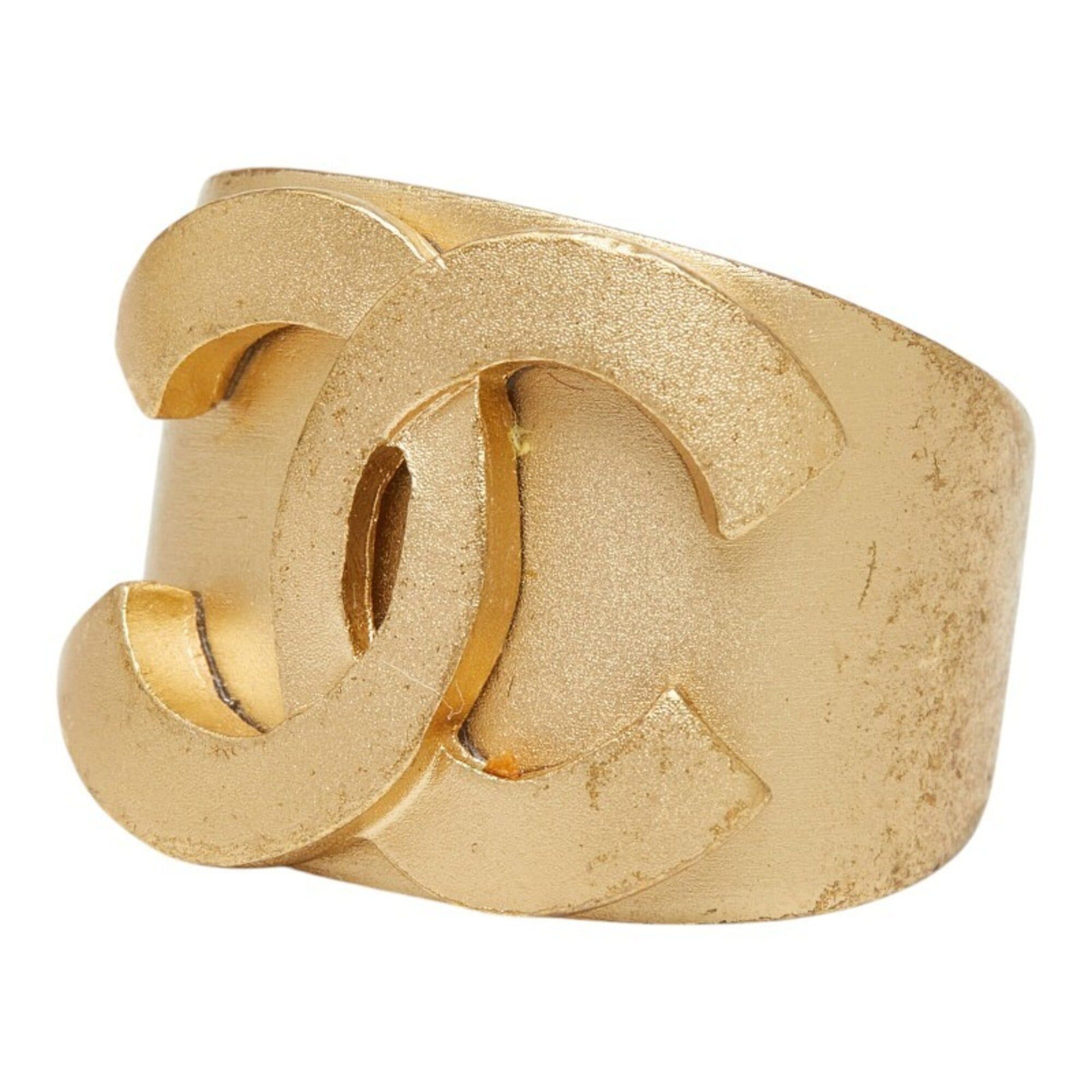 Chanel Chanel Coco Mark Ring, Gold Plated, 01C, Women's CHANEL Size ONE SIZE - 1 Thumbnail