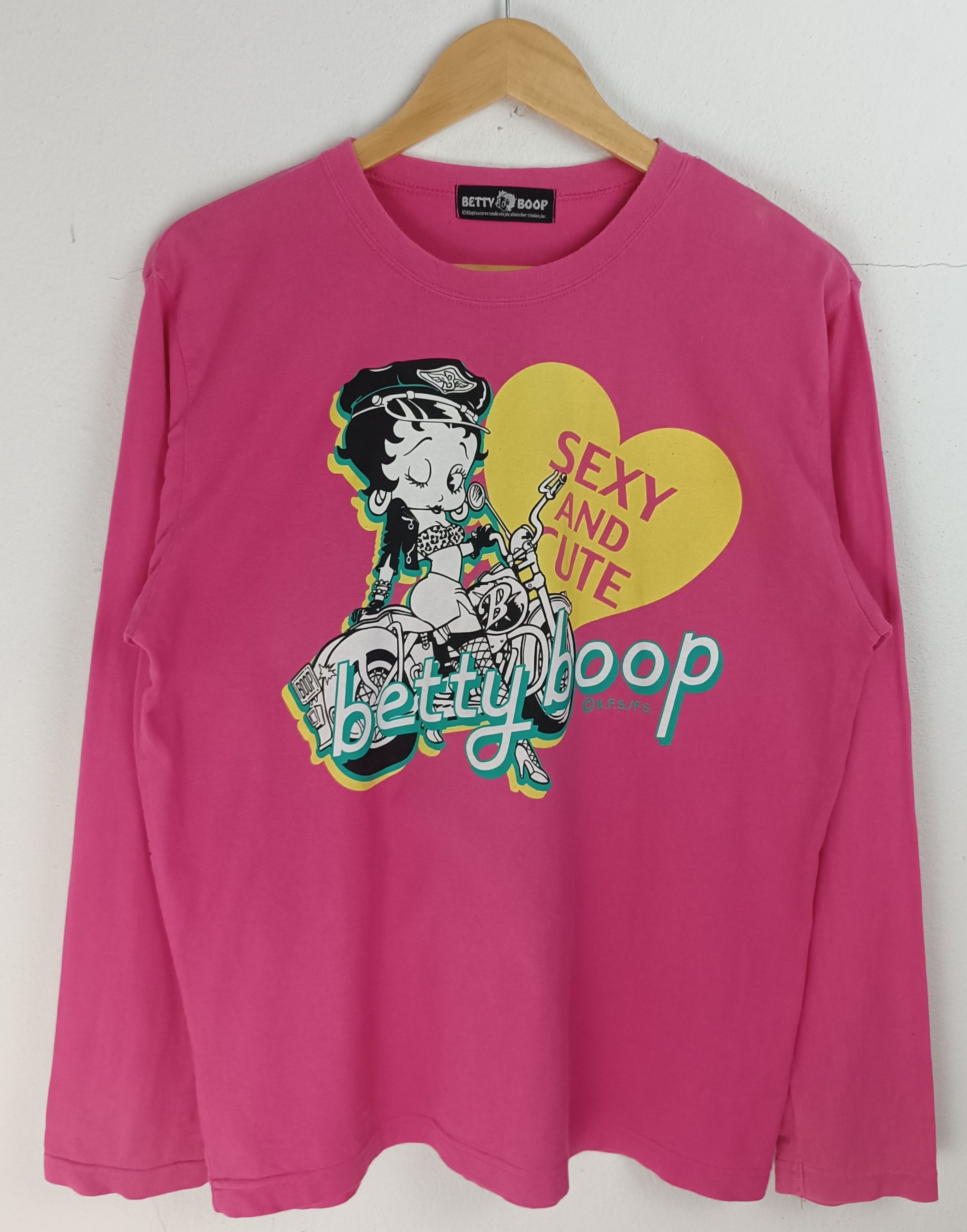 VINTAGE RARE BETTY BOOP WITH HARLEY DAVIDSON SEXY CUTE TEE