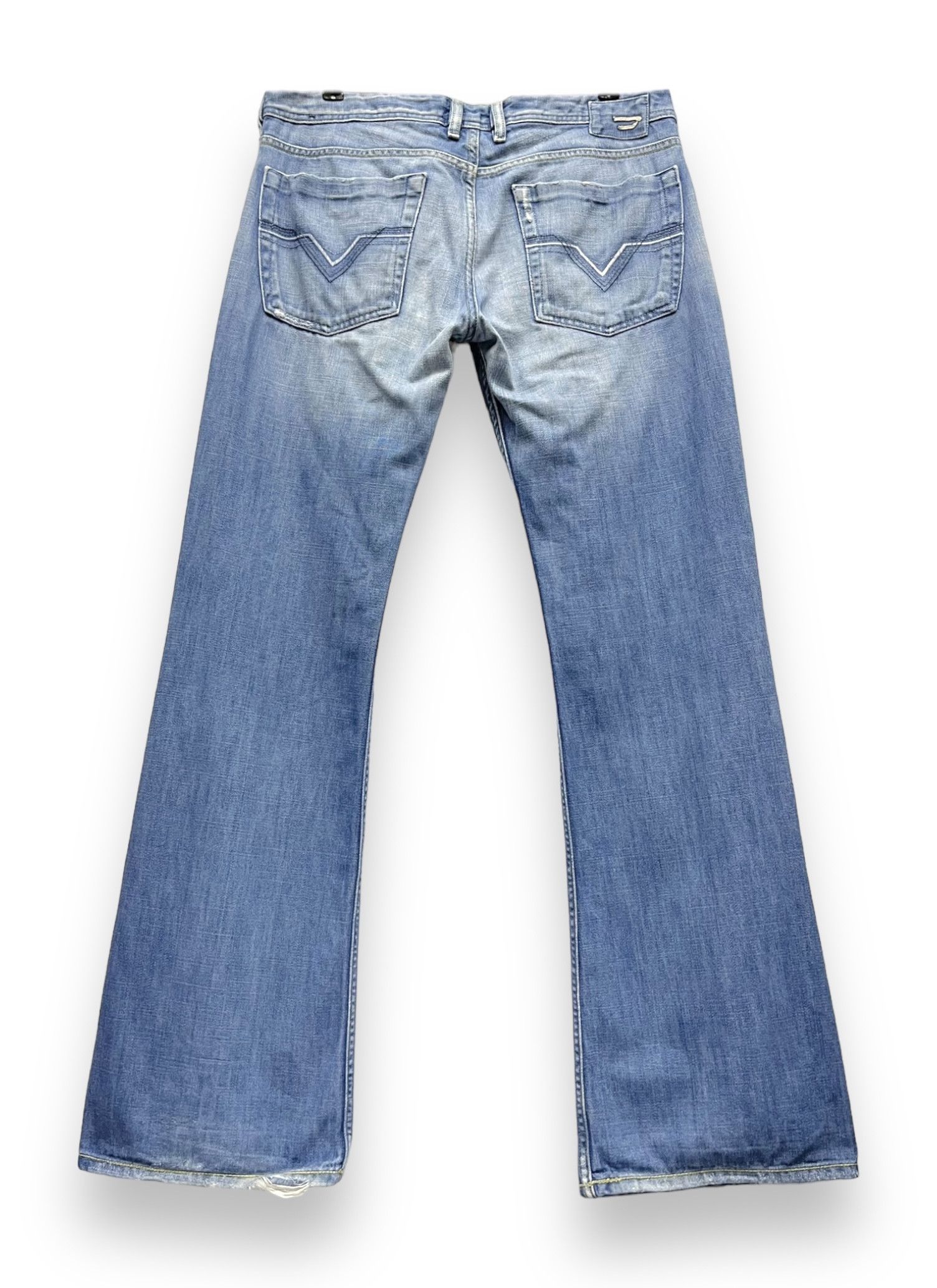 Diesel RARE💥Vintage DIESEL ZATHAN FLARE Distressed Clawmark Denim Size US 32 / EU 48 - 8 Thumbnail