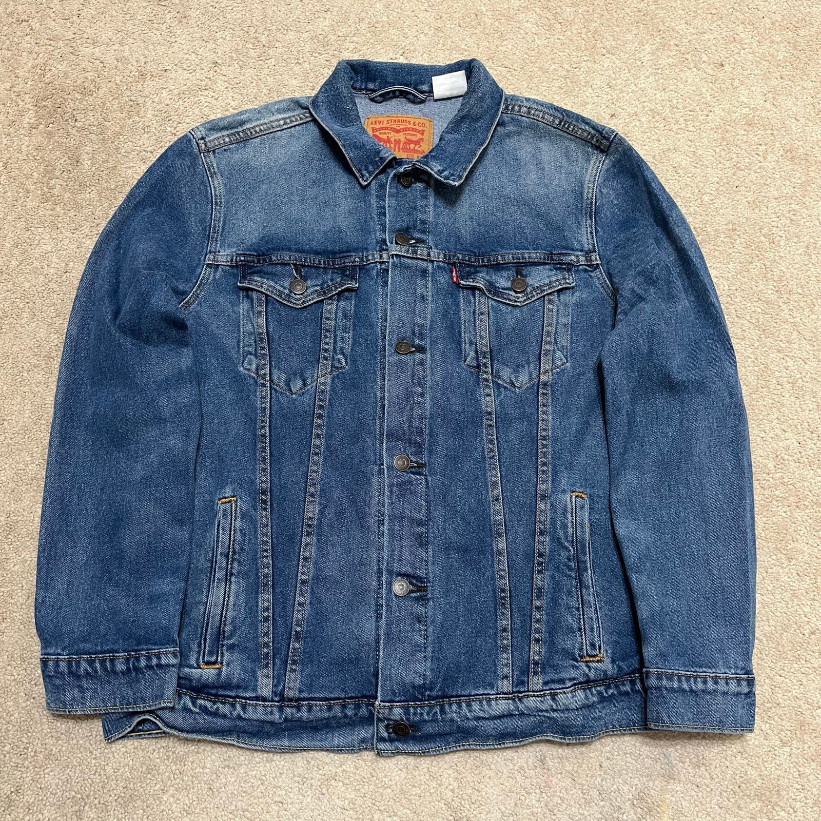 Levi's Vintage Levis Faded Denim Trucker Jacket XL Size US XL / EU 56 / 4 - 2 Thumbnail