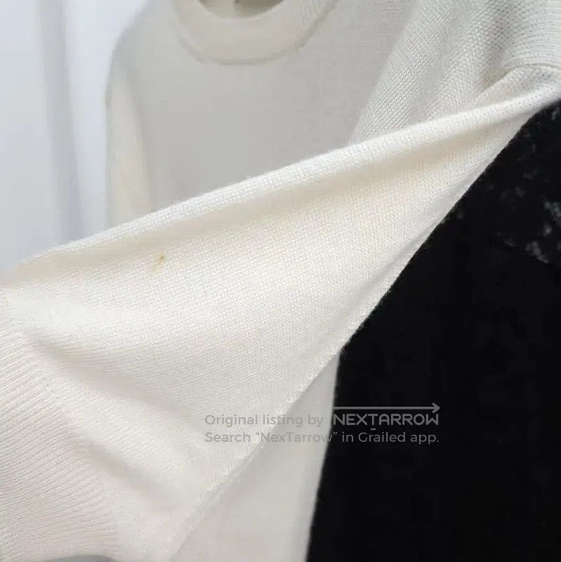 Dior Women's Cream Wool Short Sleeve Sweater .