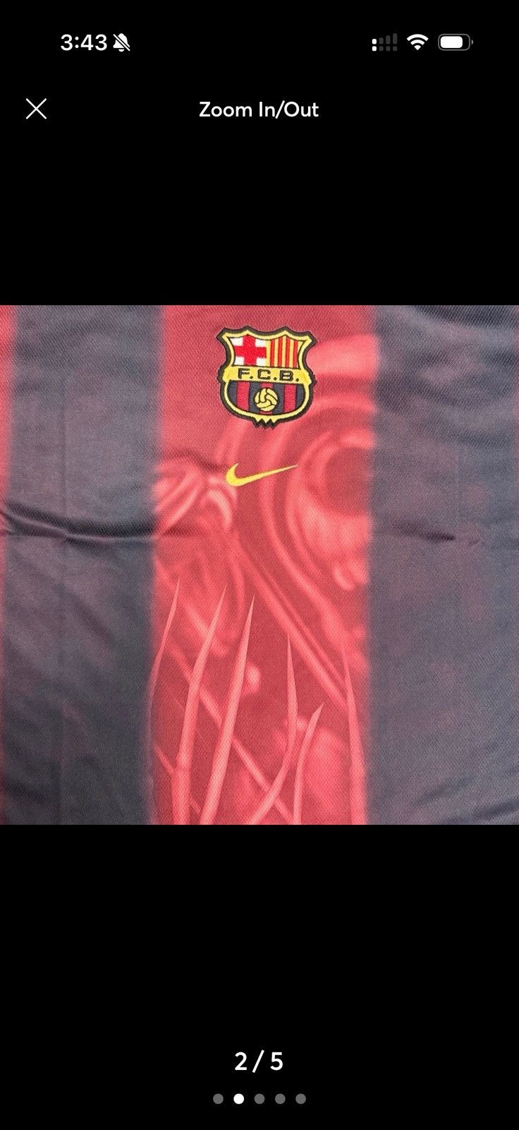 Nike × Travis Scott CACTUS JACK x NIKE x FC BARCELONA SKELETON Soccer Jersey Size US XXL / EU 58 / 5 - 4 Thumbnail