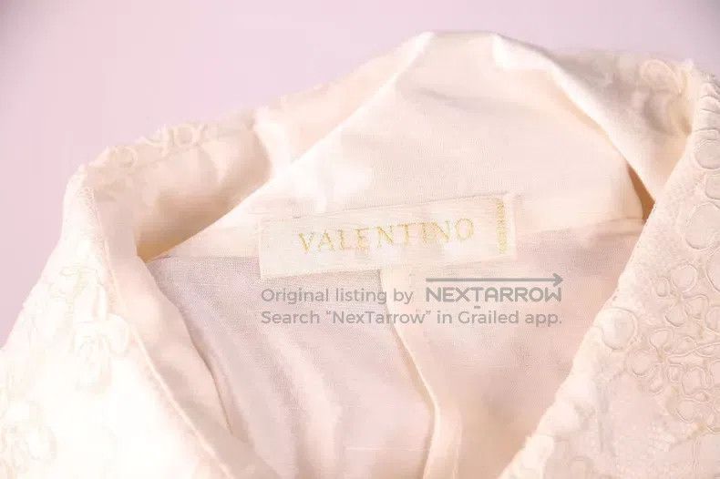 Valentino Valentino Off-white lace top shirt Size L / US 10 / IT 46 - 8 Thumbnail