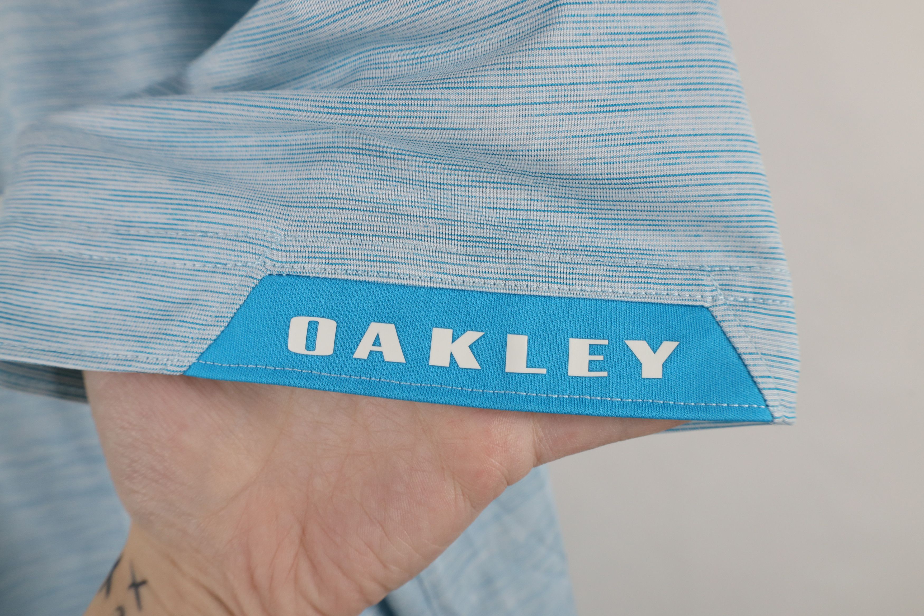 Oakley × Vintage Vintage Y2K Oakley O Logo Golf Polo Shirt Blue Striped Size US XL / EU 56 / 4 - 4 Thumbnail