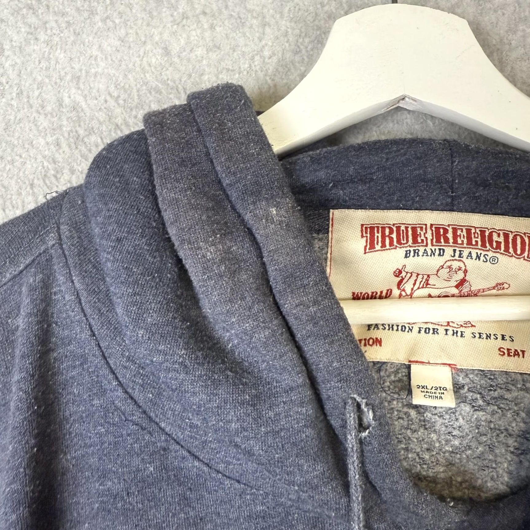 True Religion True Religion Buddha Logo Men's XXL Hoodie Navy Blue Sweatshirt Pullover Size 2XL/XXL Regular Size US XXL / EU 58 / 5 - 7 Thumbnail