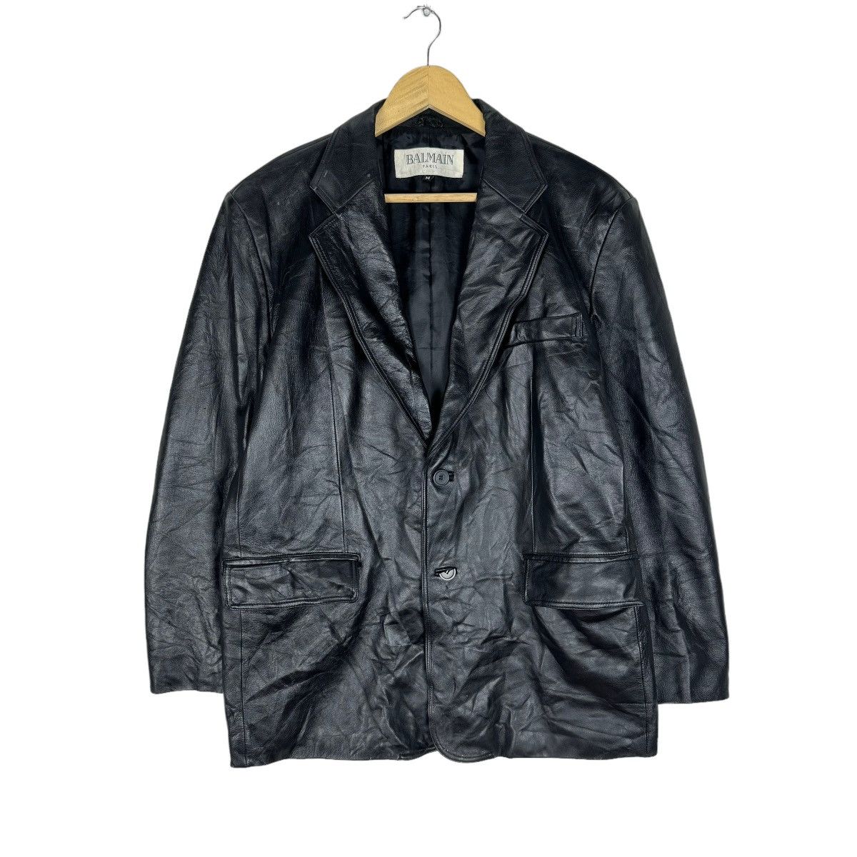 Balmain ⚡️BALMAIN SHEEPSKIN LEATHER COAT JACKET Size US M / EU 48-50 / 2 - 1 Thumbnail