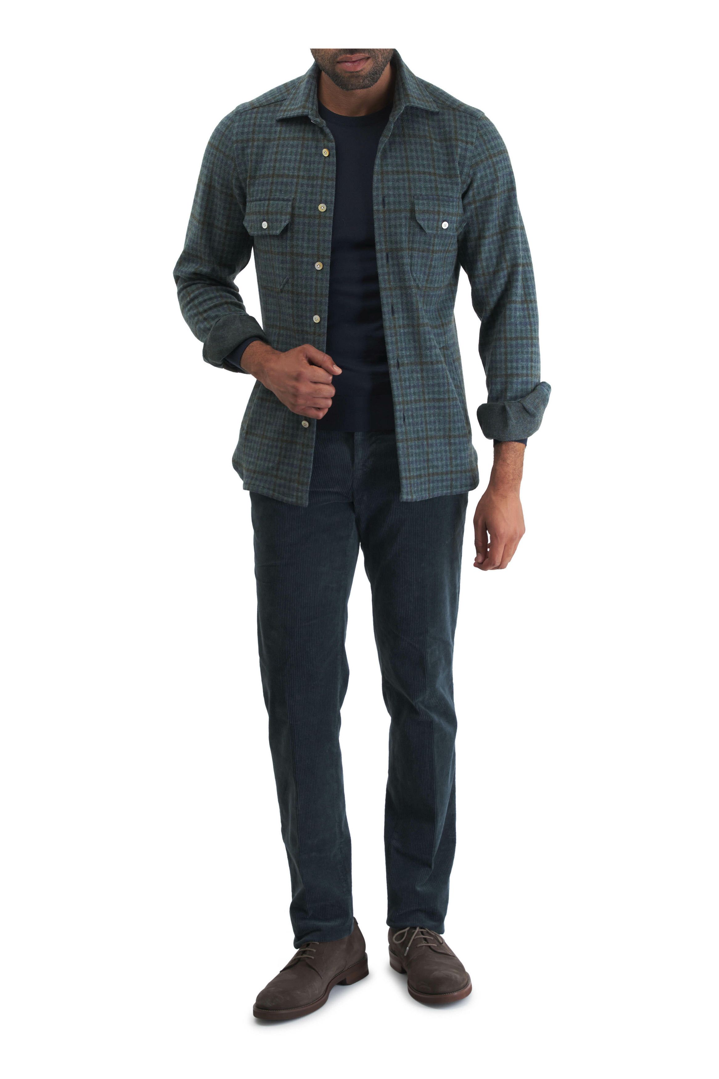 Kiton o1mtch0225 Sheen Corduroy Pant in Dark Green Size US 36 / EU 52 - 3 Thumbnail