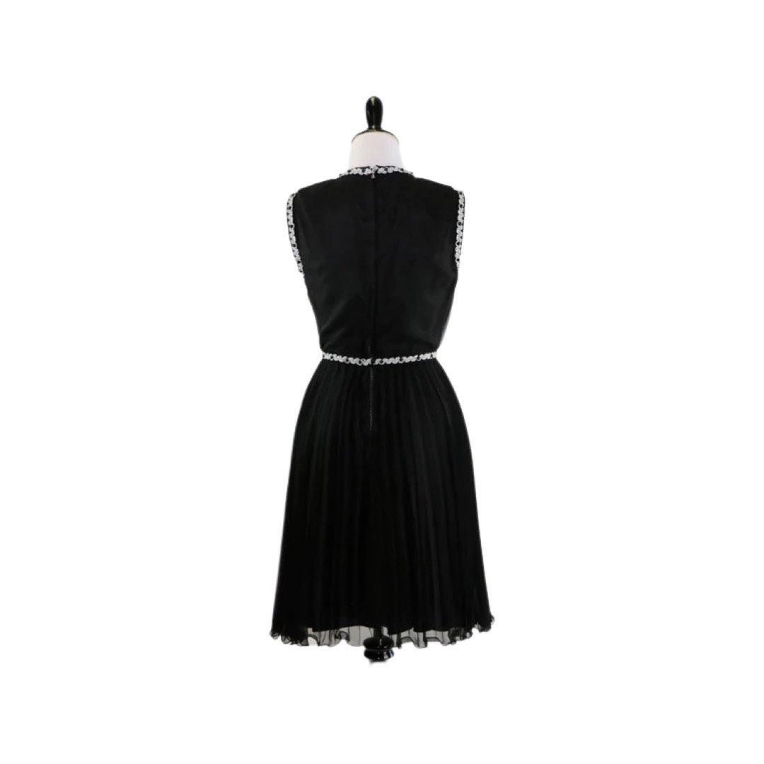 Vintage Vintage 60s Little Black Dress Metallic Silver Beading Med Size M / US 6-8 / IT 42-44 - 6 Thumbnail