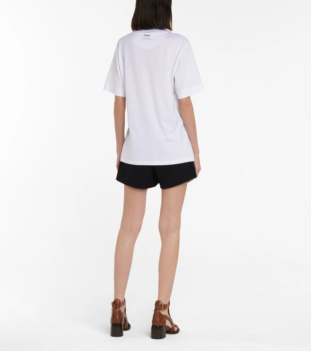 Chloe o1y0825 Short Sleeves Printed T-Shirt in White Size XS / US 0-2 / IT 36-38 - 4 Thumbnail