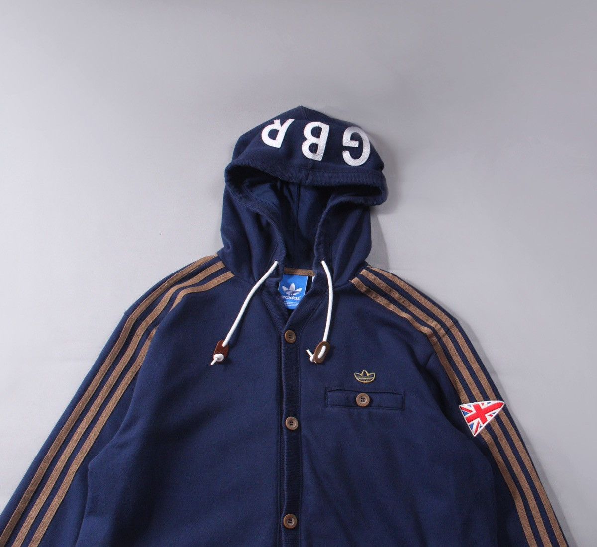 Adidas Adidas Originals 90s Vintage GBR England Hoodie Jacket XL Size US XL / EU 56 / 4 - 2 Thumbnail